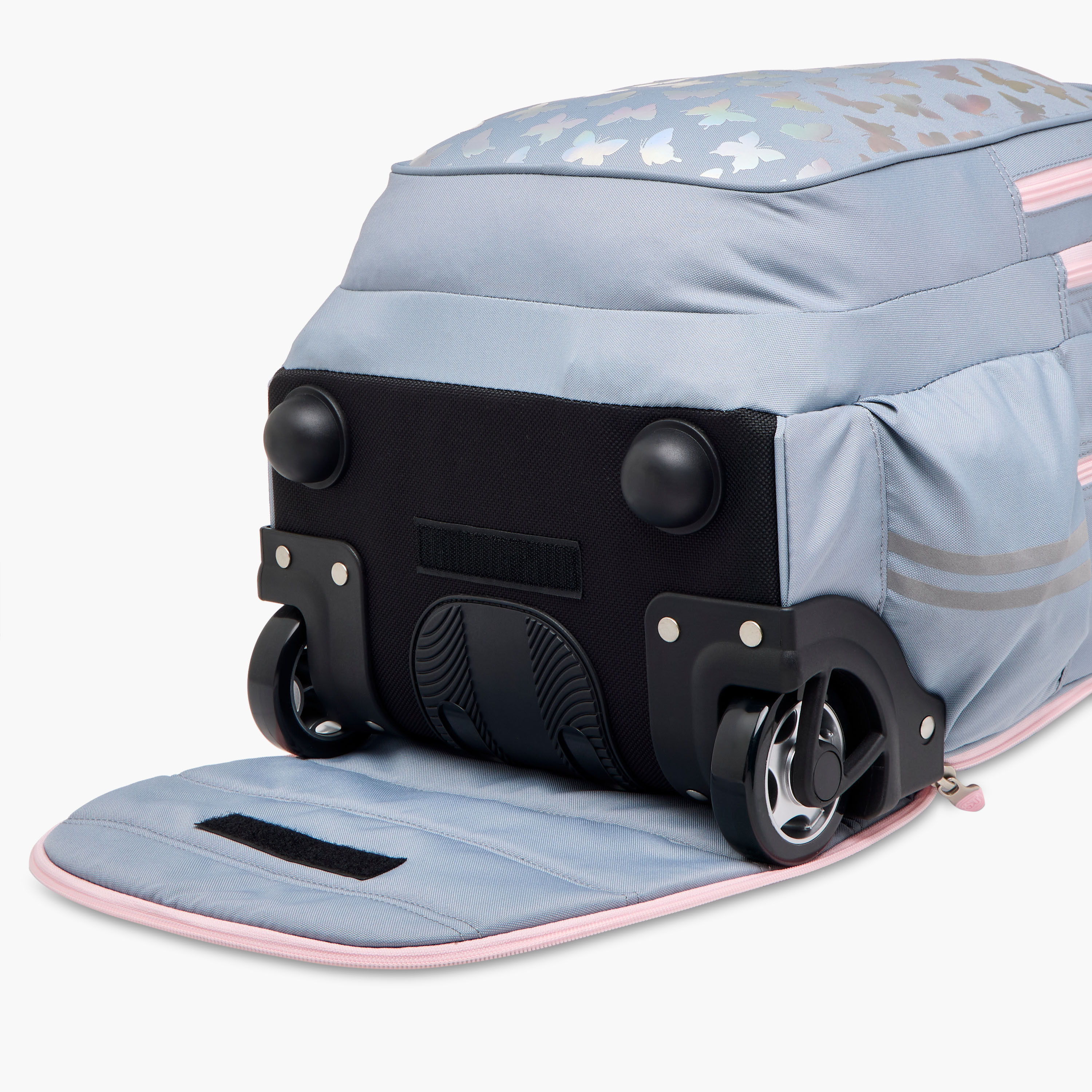 شنطة ترولي للبنات 8-13 سنة بمقبض قابل للسحب وتصميم فراشة من سانت رايت-school-bagsandbackpacks-trolleybags-image-11