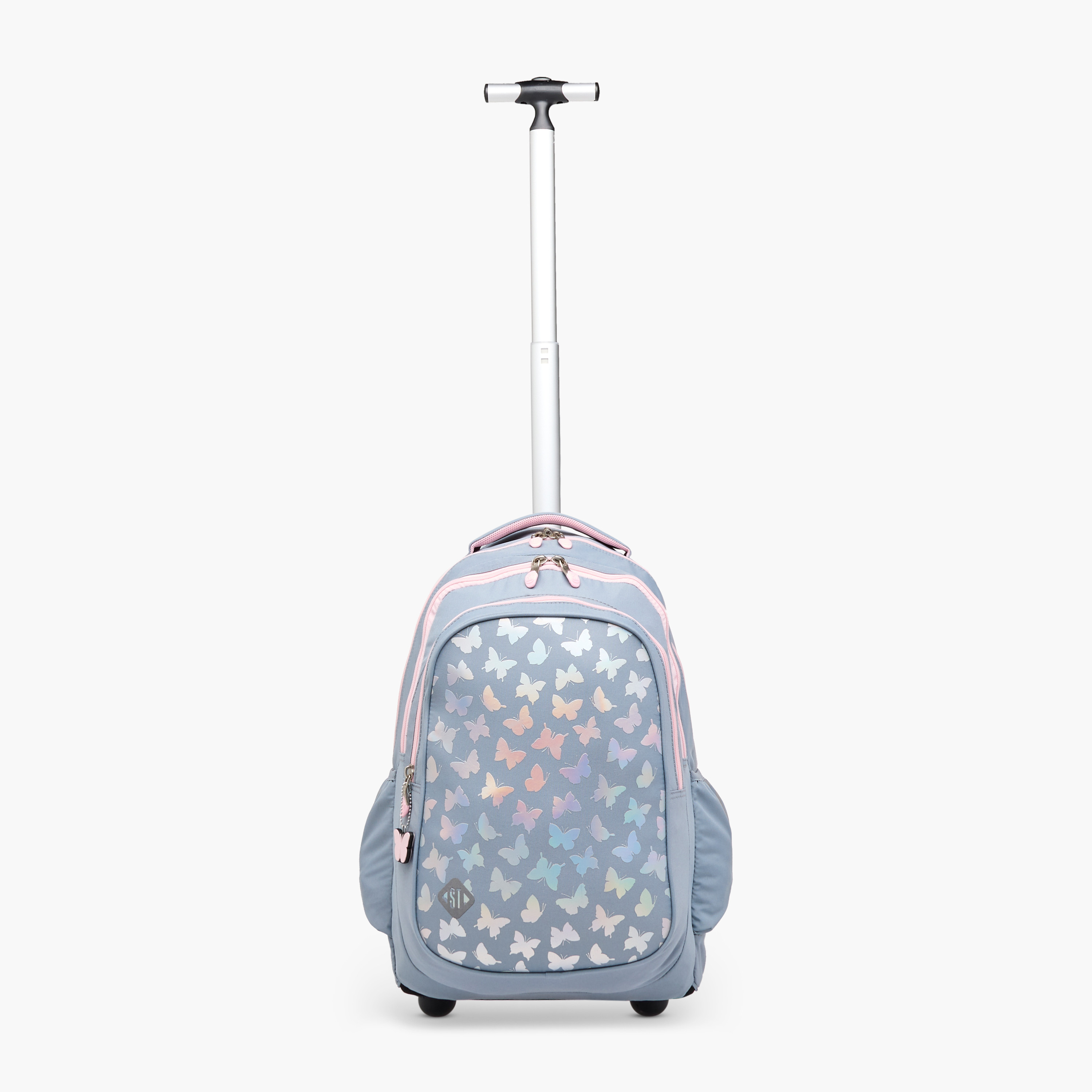 شنطة ترولي للبنات 8-13 سنة بمقبض قابل للسحب وتصميم فراشة من سانت رايت-school-bagsandbackpacks-trolleybags-image-8