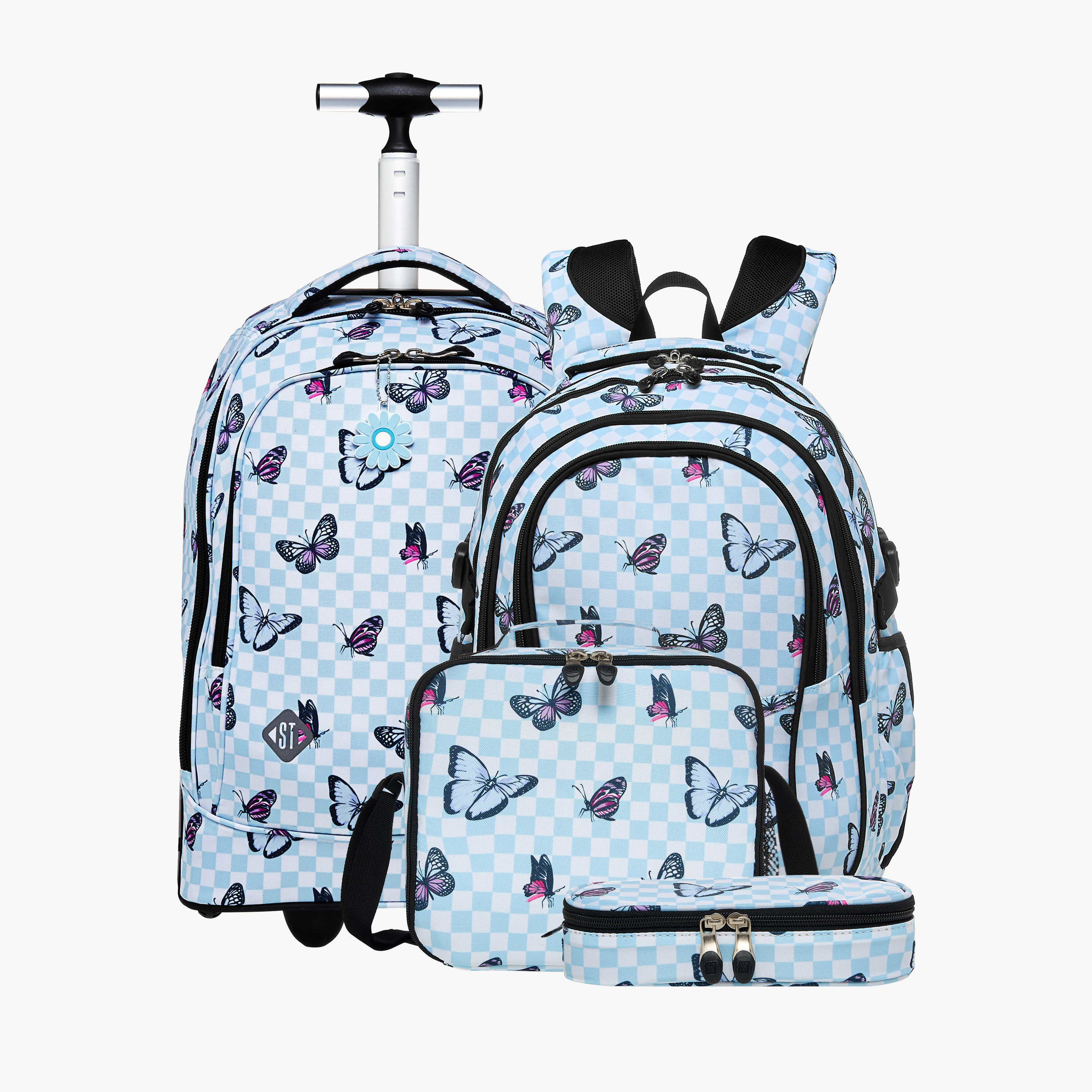 St.Right Butterfly Print 18-inch Backpack with Adjustable Shoulder Straps - 30x20x45 cms-promo_LS20_OMN-image-13