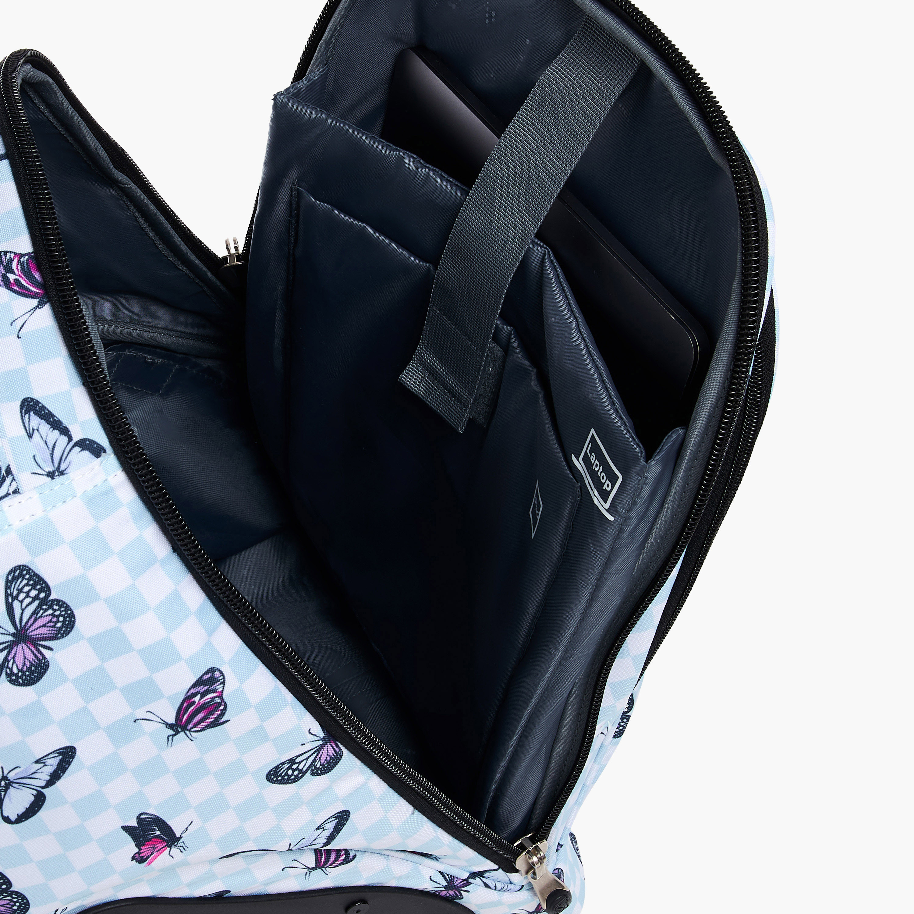 St.Right Butterfly Trolley Bag for Girls 8-13 Years with Retractable Handle -school-bagsandbackpacks-trolleybags-image-15