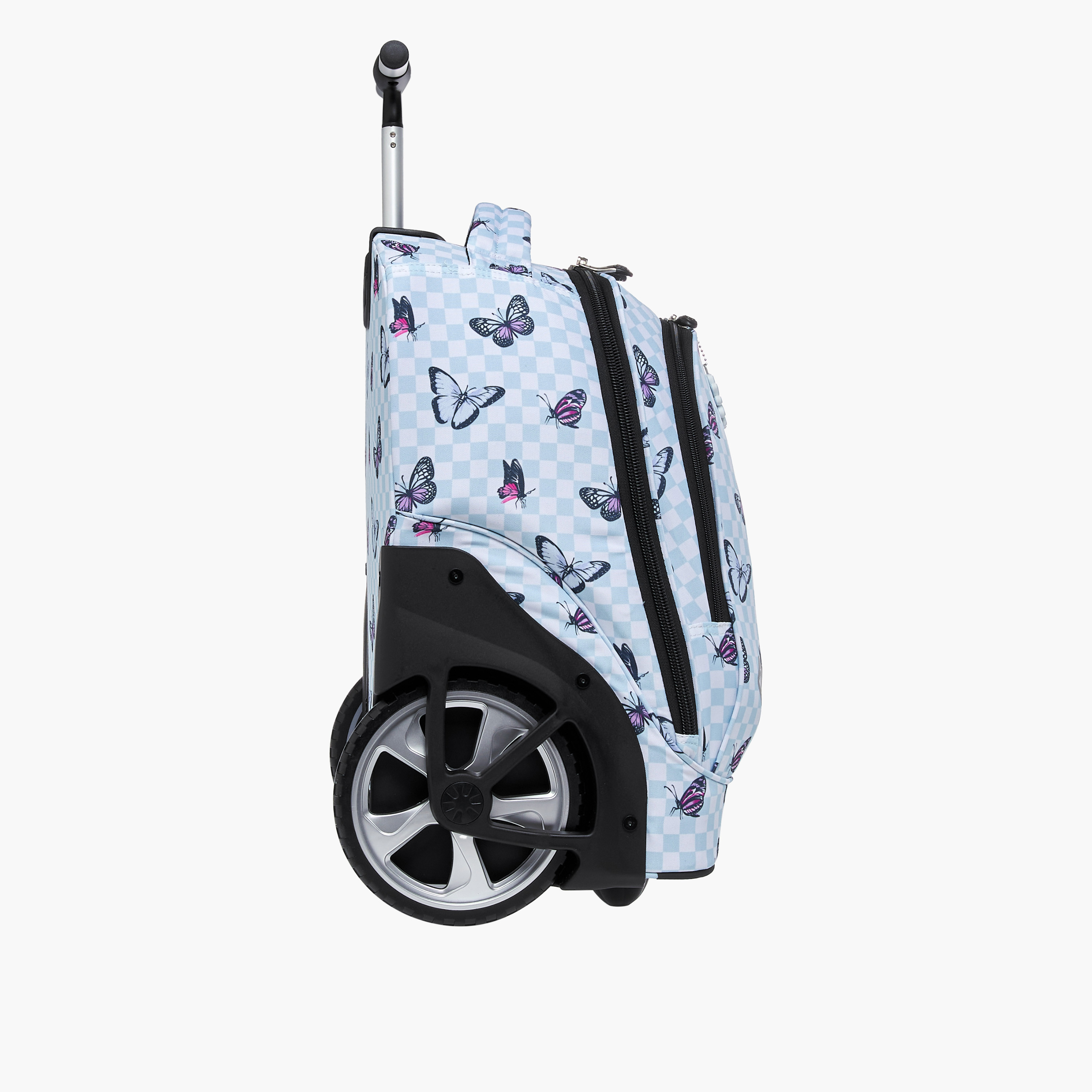 St.Right Butterfly Trolley Bag for Girls 8-13 Years with Retractable Handle -school-bagsandbackpacks-trolleybags-image-6