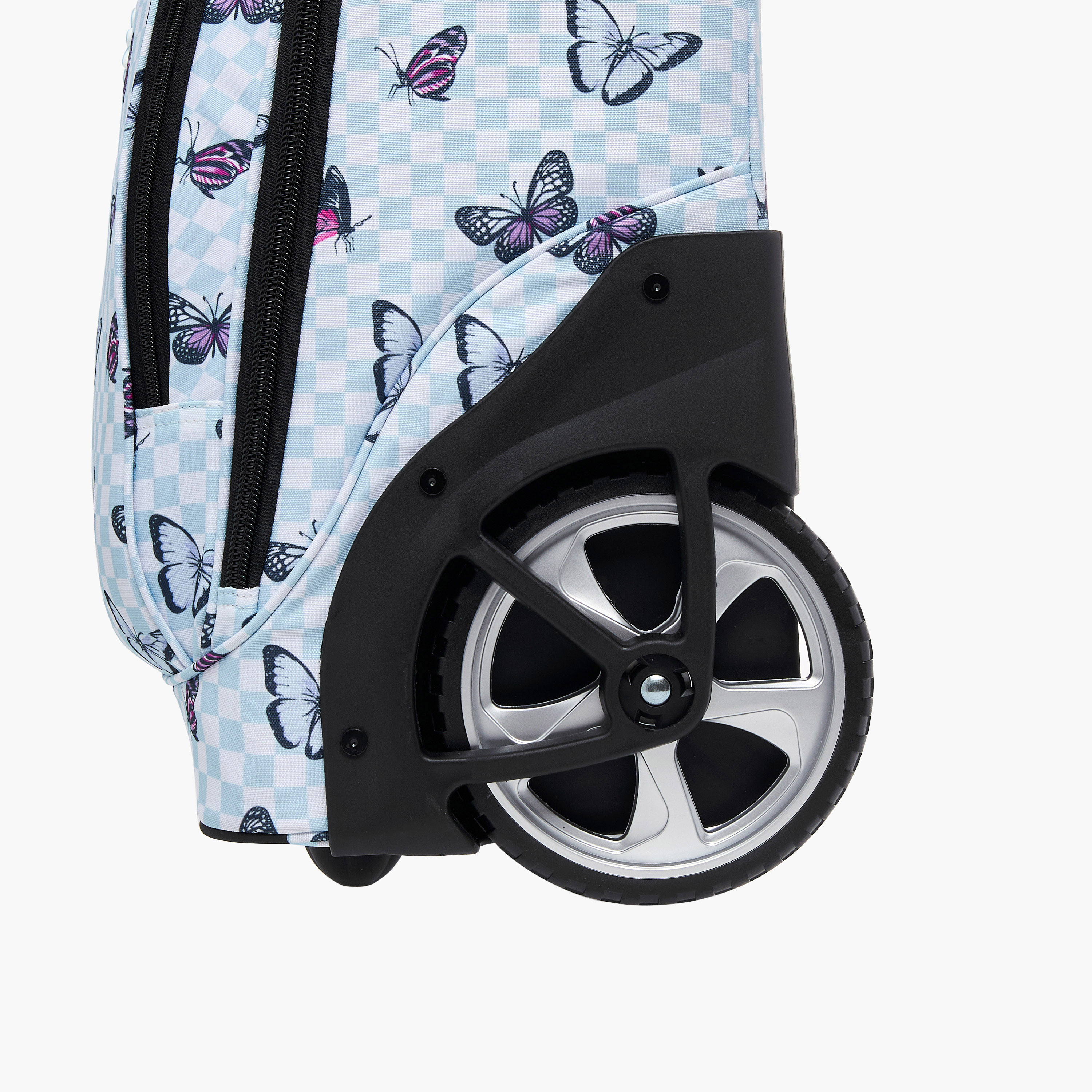 St.Right Butterfly Trolley Bag for Girls 8-13 Years with Retractable Handle -school-bagsandbackpacks-trolleybags-image-8