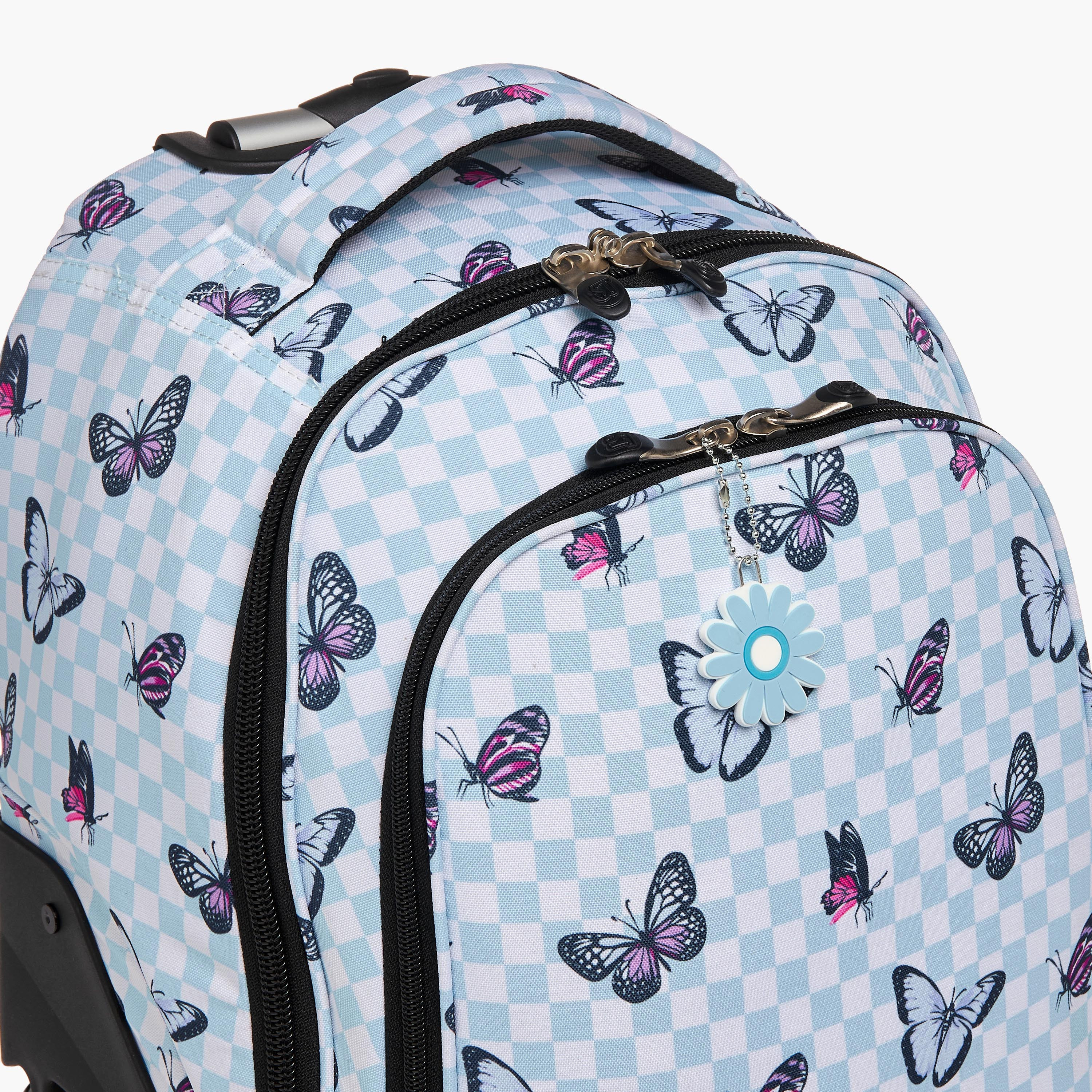 St.Right Butterfly Trolley Bag for Girls 8-13 Years with Retractable Handle -school-bagsandbackpacks-trolleybags-image-9