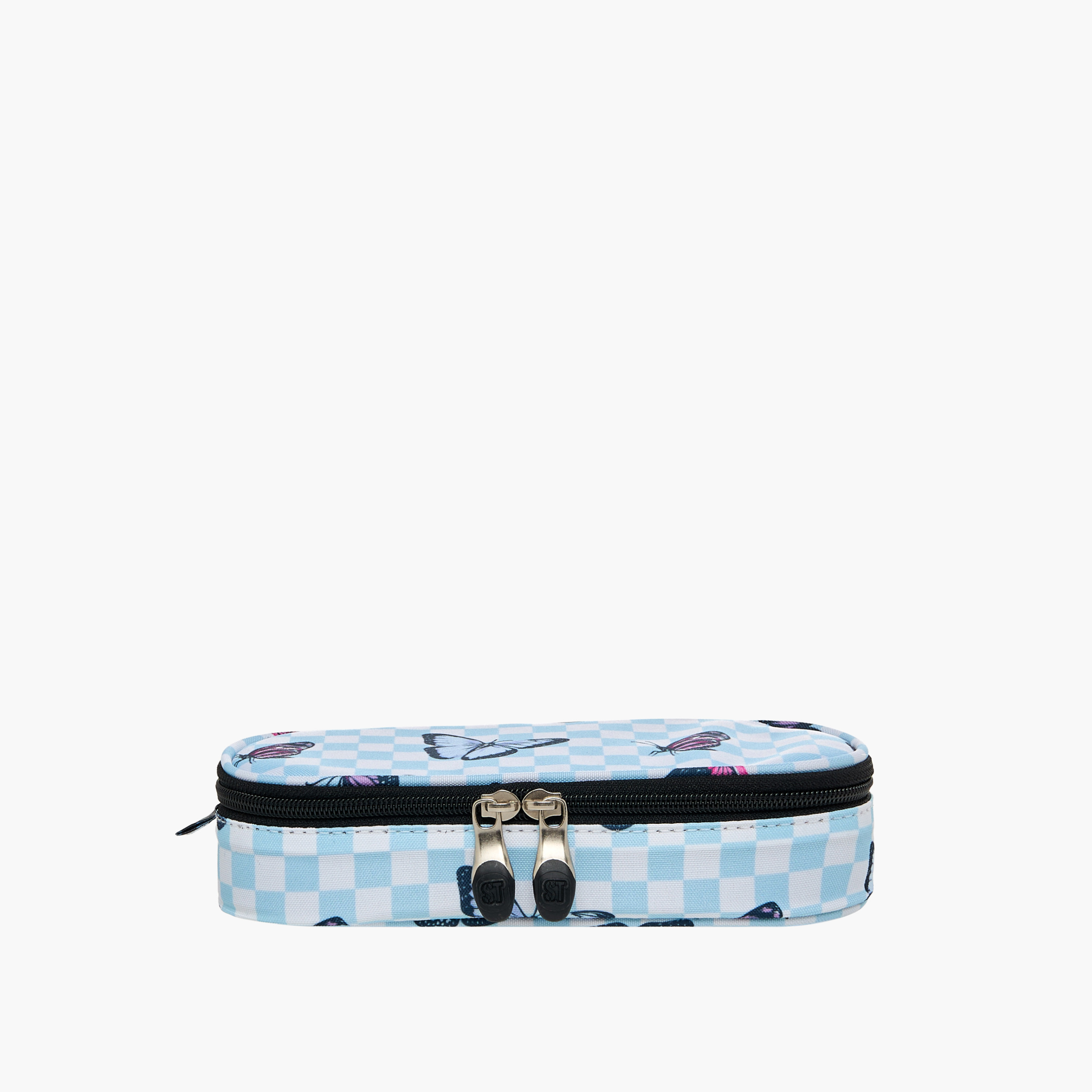 St.Right Butterfly Print Pencil Case with Zip Closure-school-stationery-pencilcases-image-1