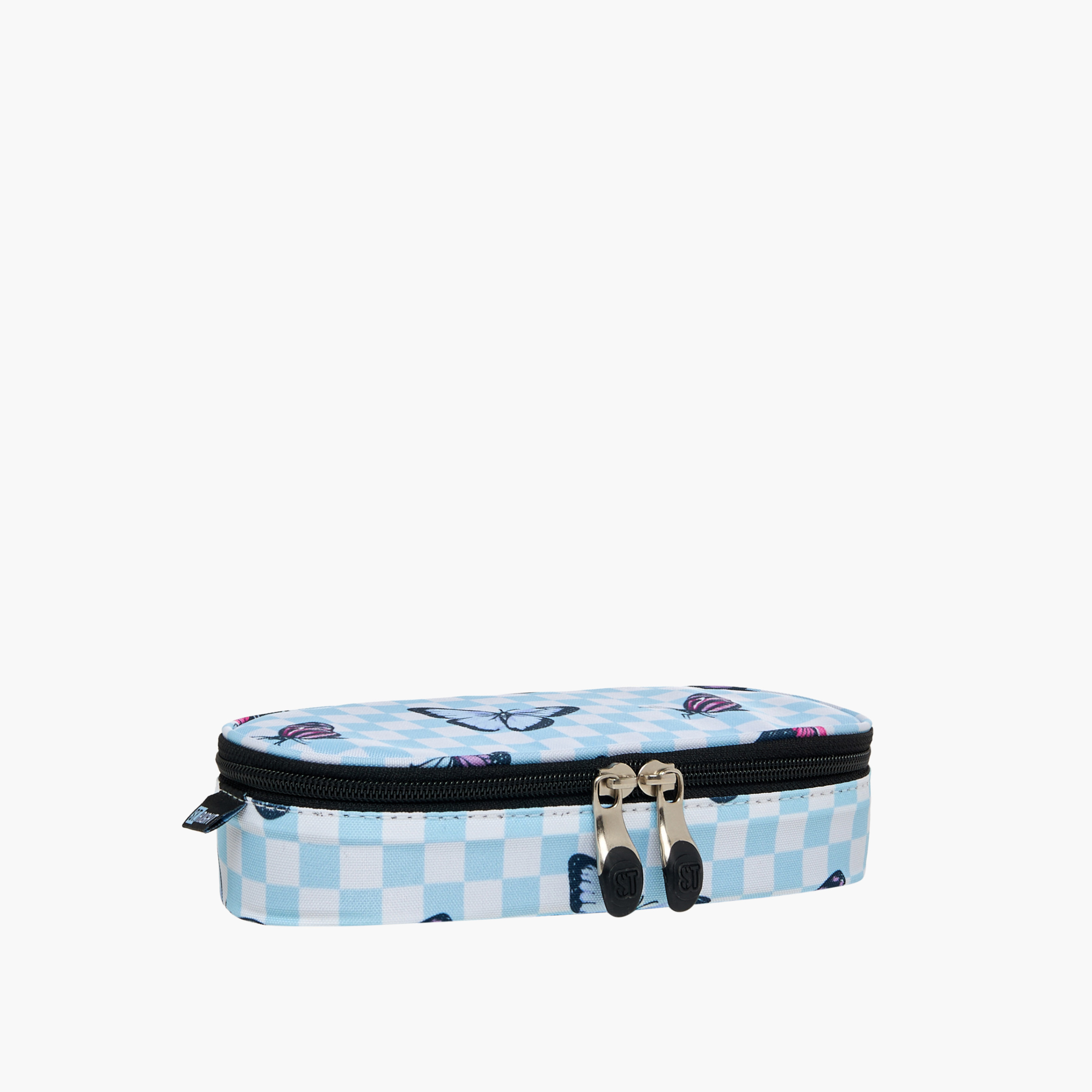 St.Right Butterfly Print Pencil Case with Zip Closure-school-stationery-pencilcases-image-2