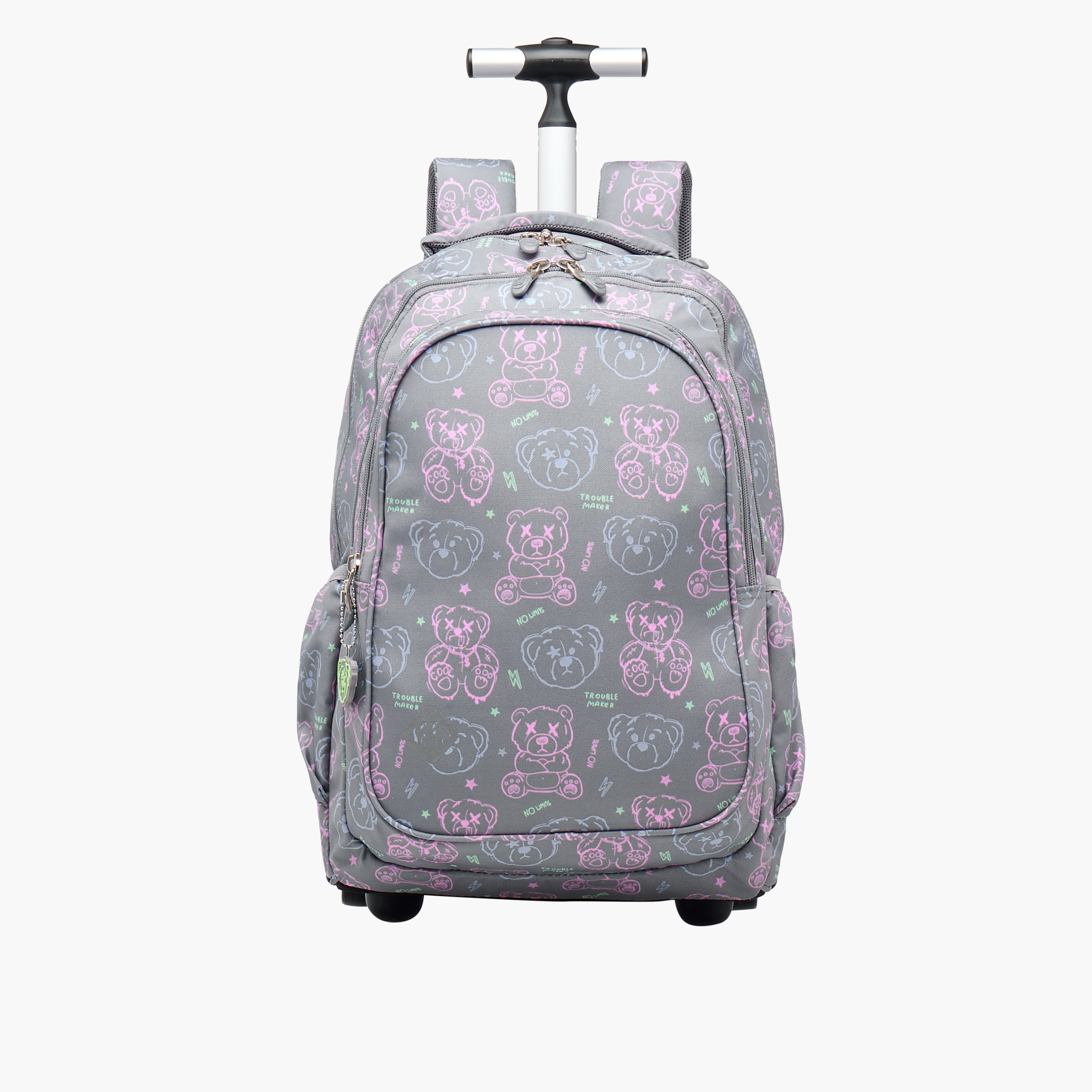 St.Right Animal Print Trolley Bag for Girls 8-13 Years with Retractable Handle -promo_LS20_OMN-image-1