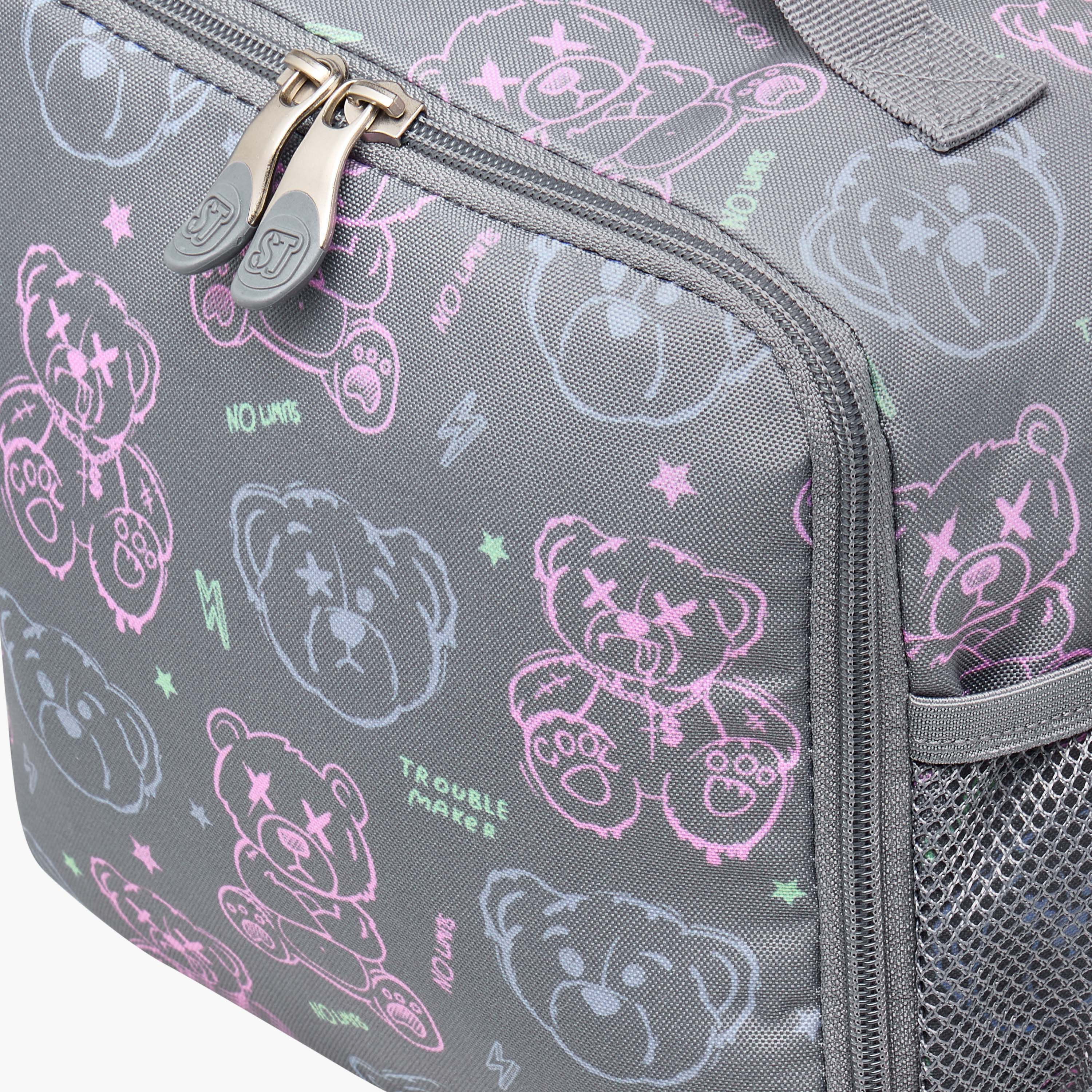 St.Right Bear Print Lunch Bag with Adjustable Strap-school-lunchessentials-lunchbags-image-4