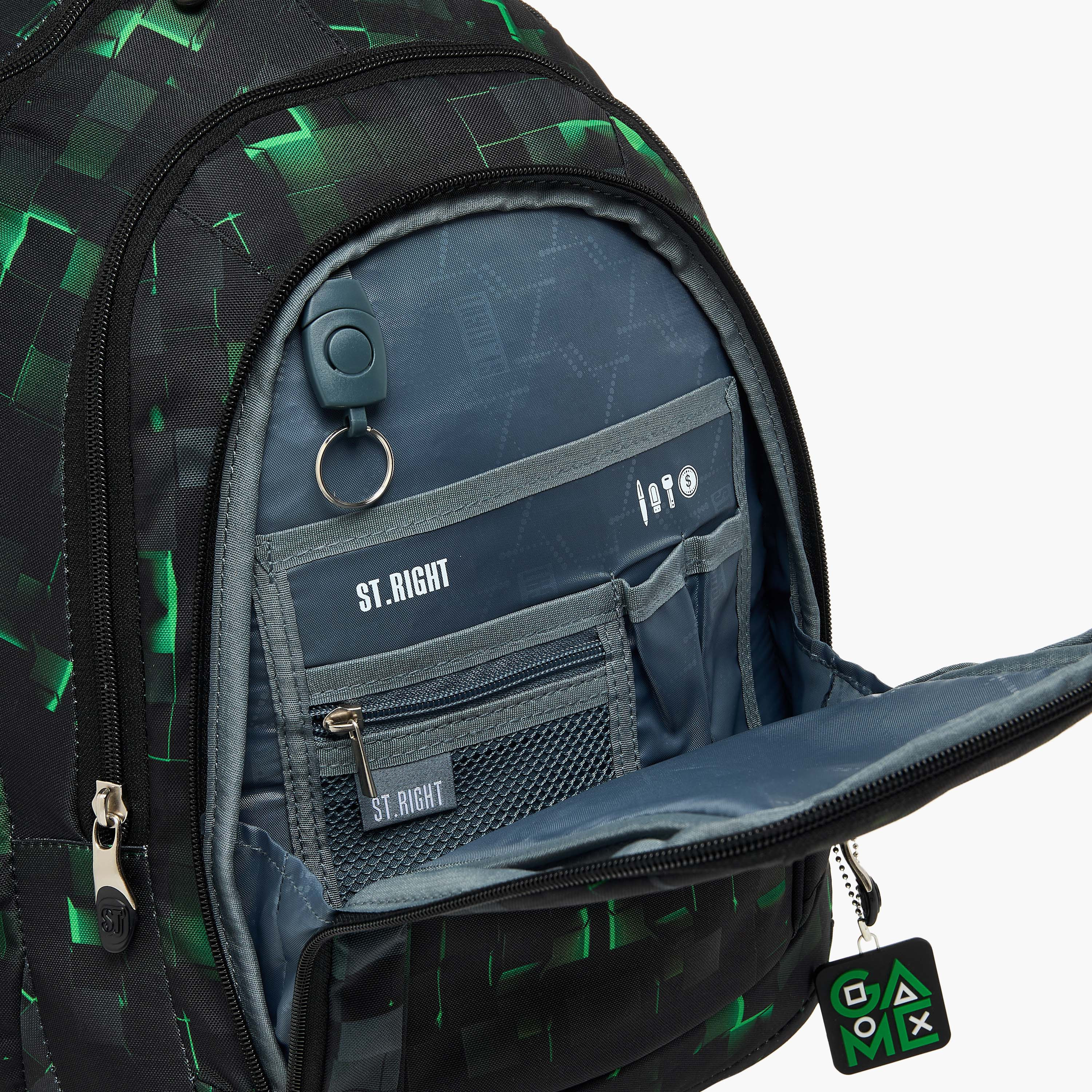 St.Right Pixel Game Print 18-inch Backpack with Adjustable Shoulder Straps - 30x20x45 cms-promo_LS20_OMN-image-10