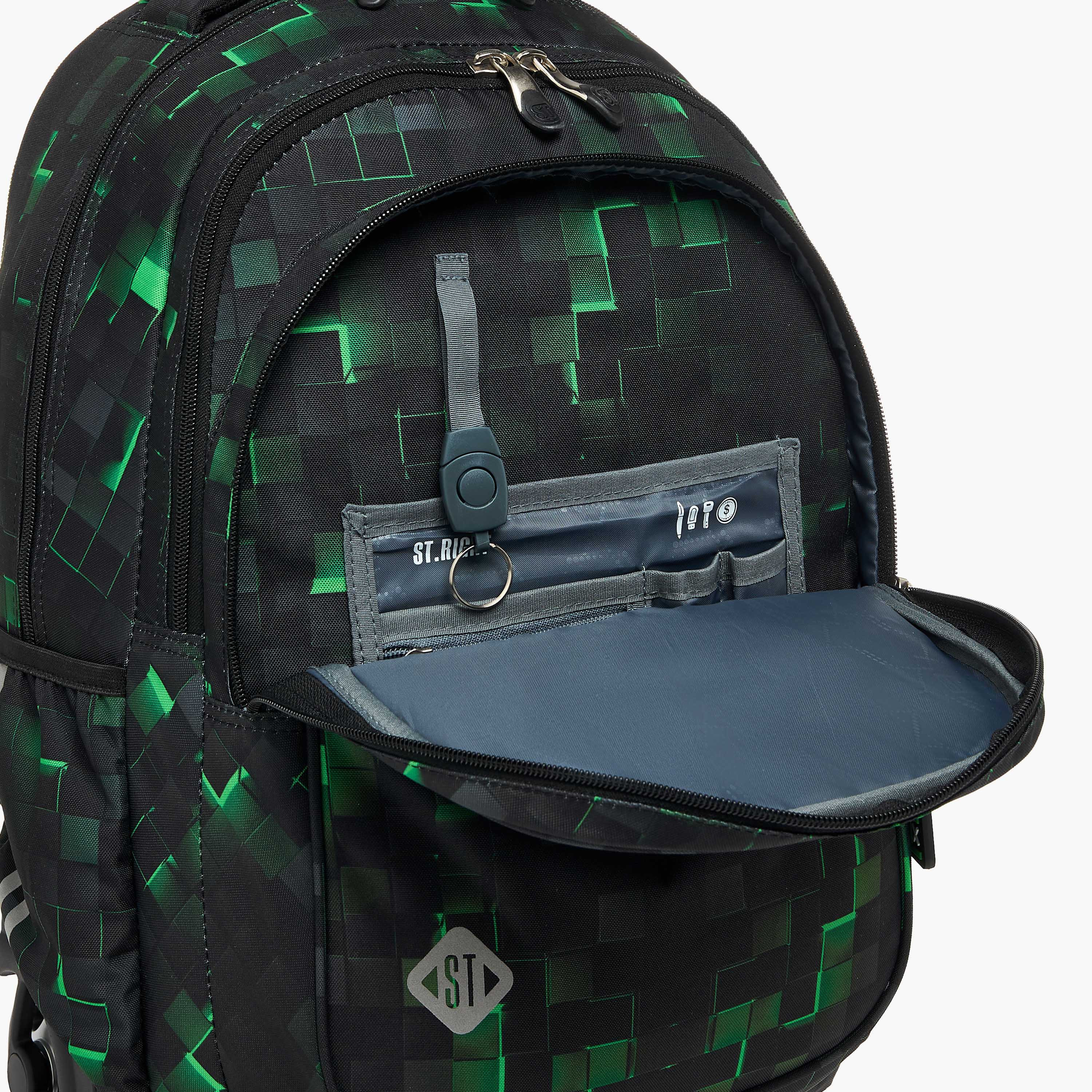 St.Right Gaming Trolley Bag for Boys 8-13 Years with Retractable Handle -school-bagsandbackpacks-trolleybags-image-13