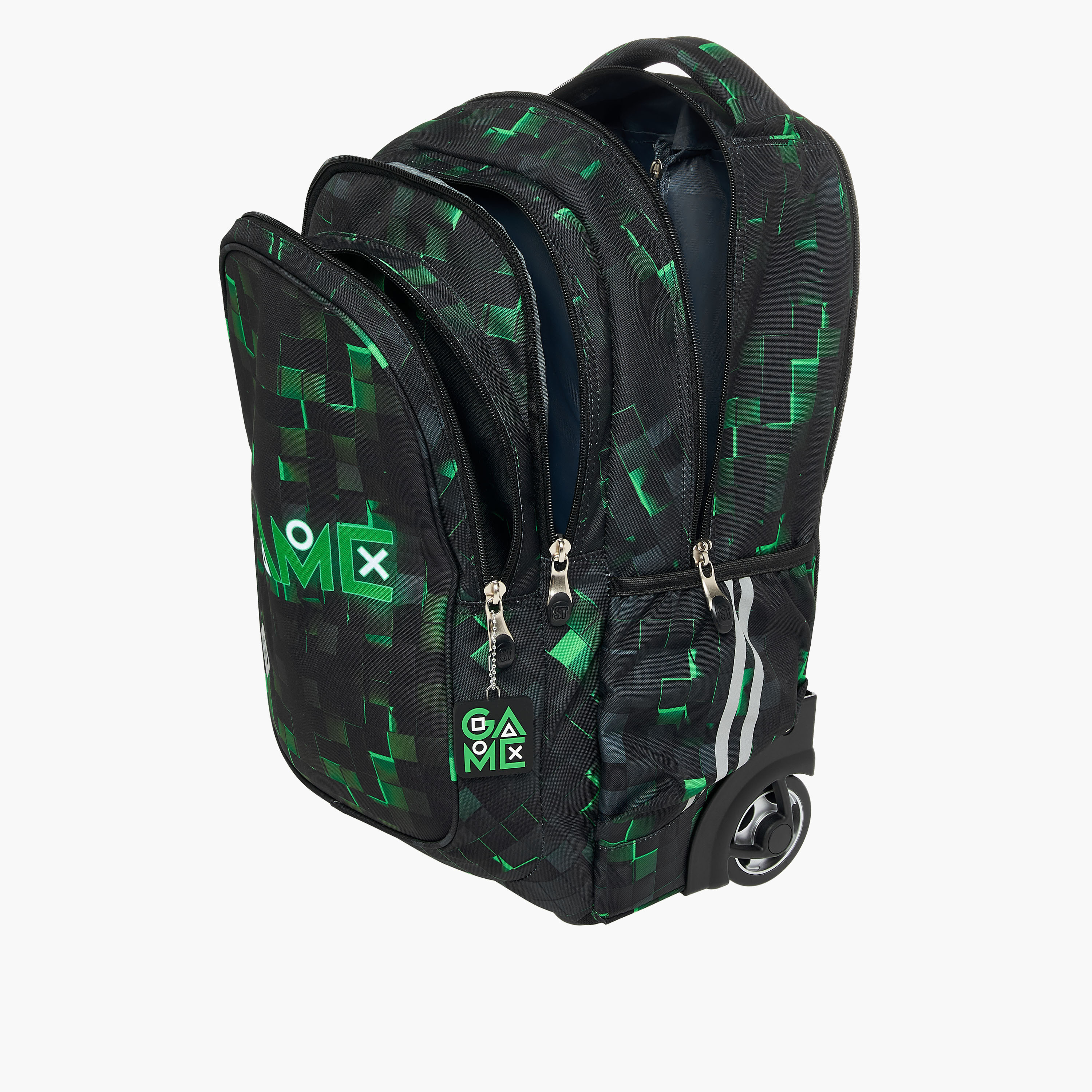St.Right Gaming Trolley Bag for Boys 8-13 Years with Retractable Handle -school-bagsandbackpacks-trolleybags-image-14