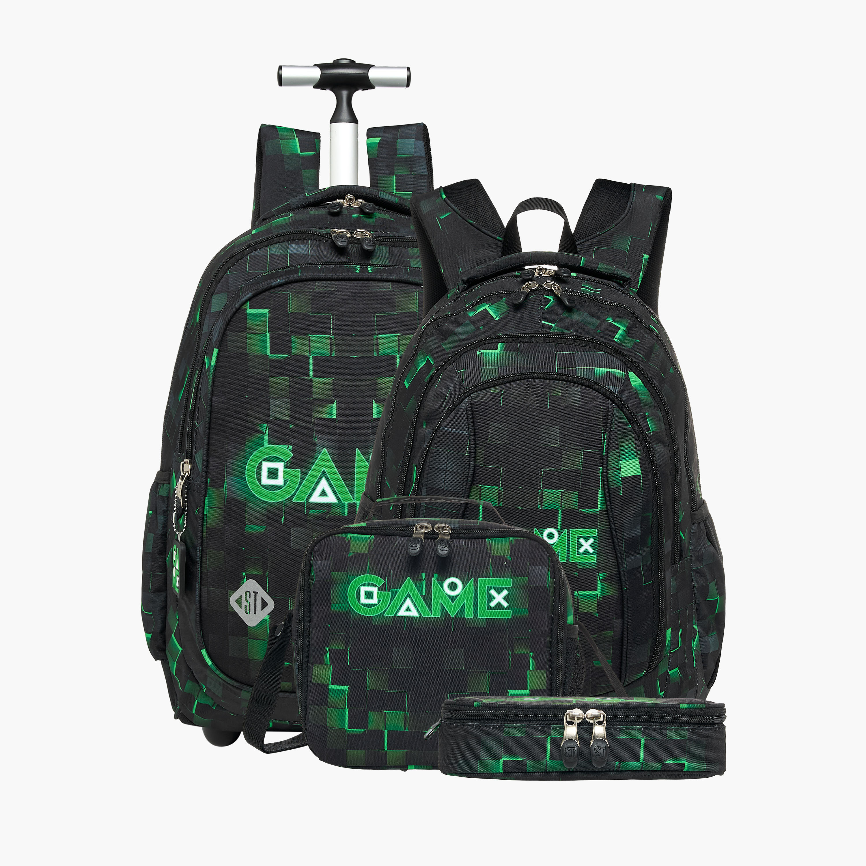 St.Right Gaming Trolley Bag for Boys 8-13 Years with Retractable Handle -school-bagsandbackpacks-trolleybags-image-16
