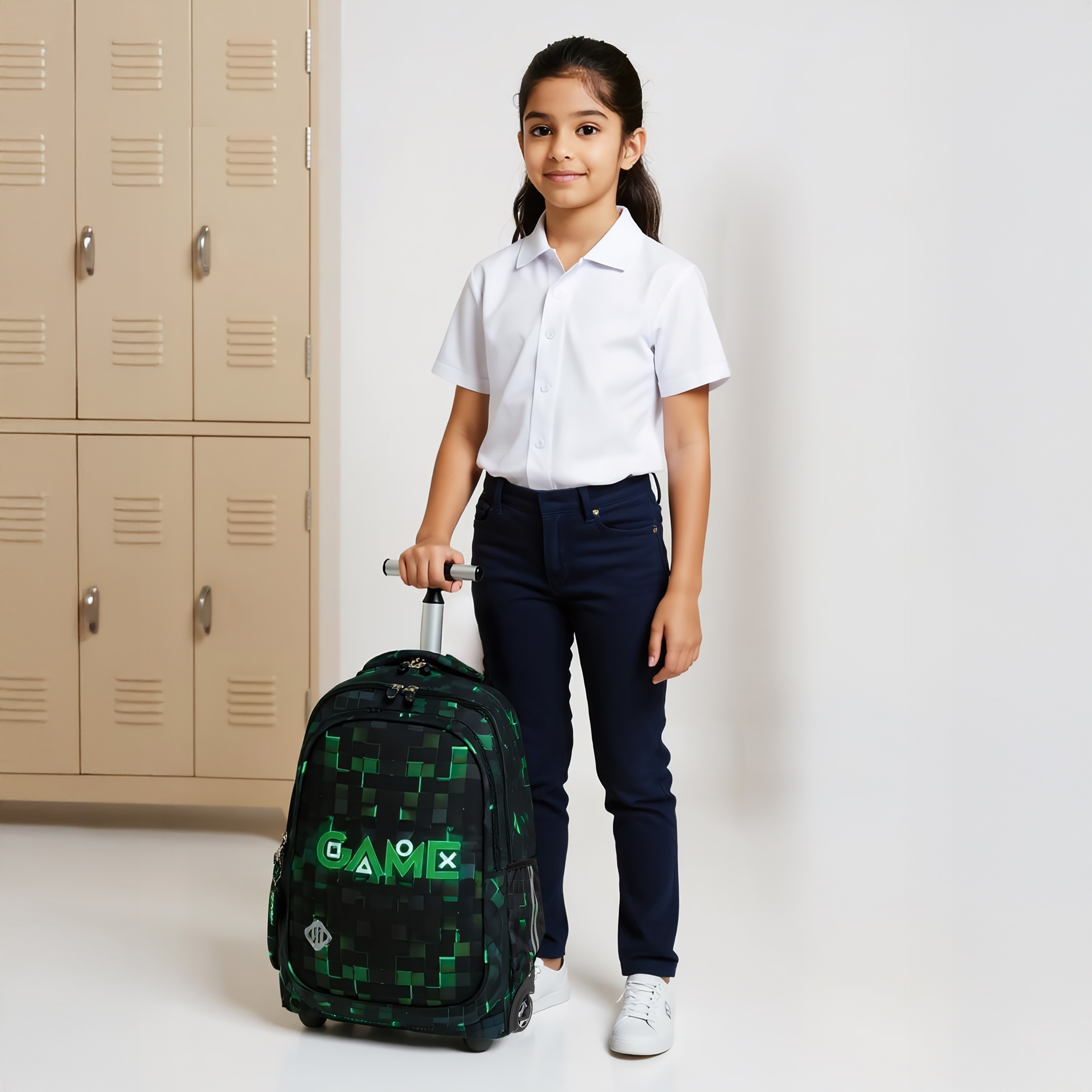 St.Right Gaming Trolley Bag for Boys 8-13 Years with Retractable Handle -school-bagsandbackpacks-trolleybags-image-3