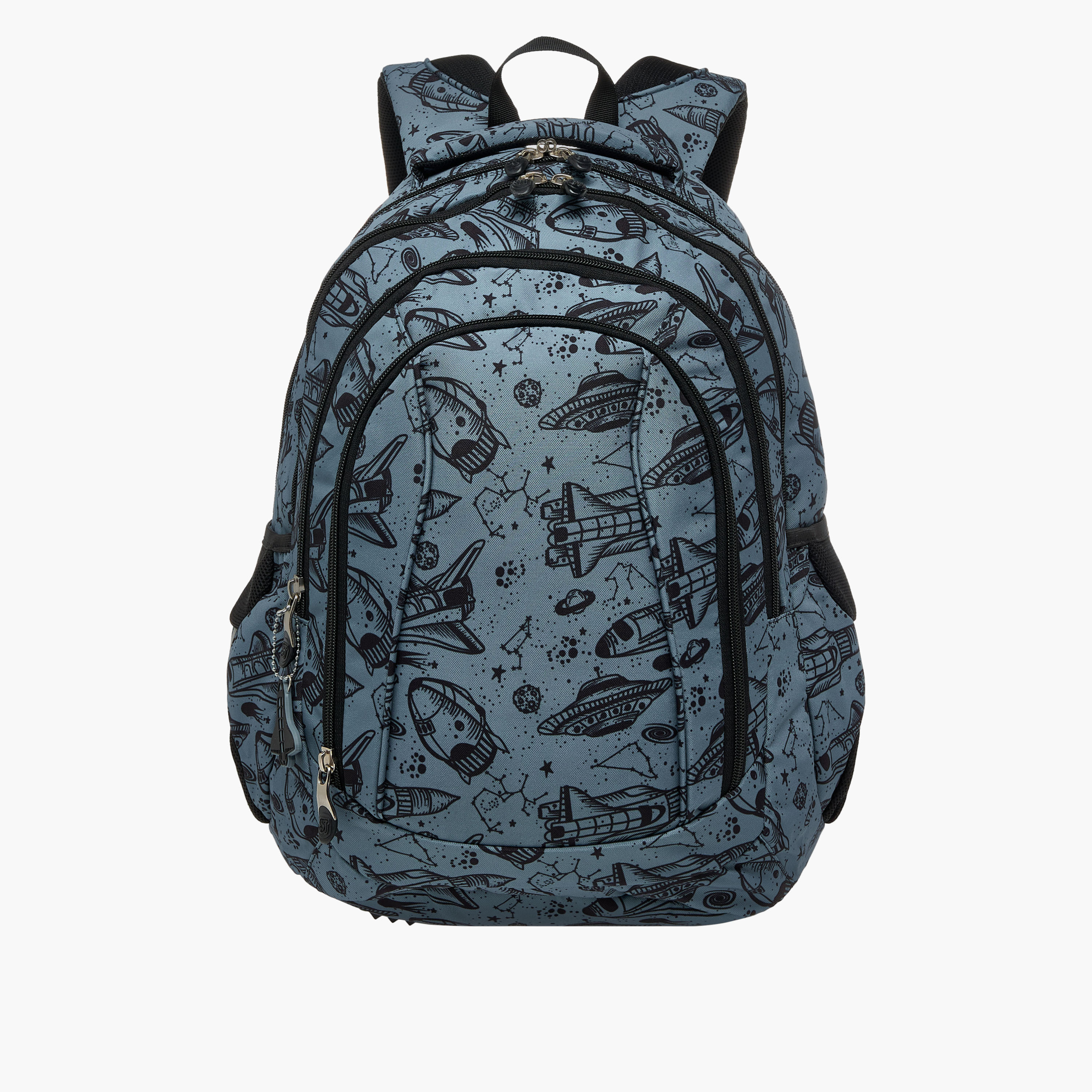 St.Right 18-inch Space Print Backpack with Adjustable Straps and Zip Closure - 30x20x45 cm-school-bagsandbackpacks-backpacks-image-1