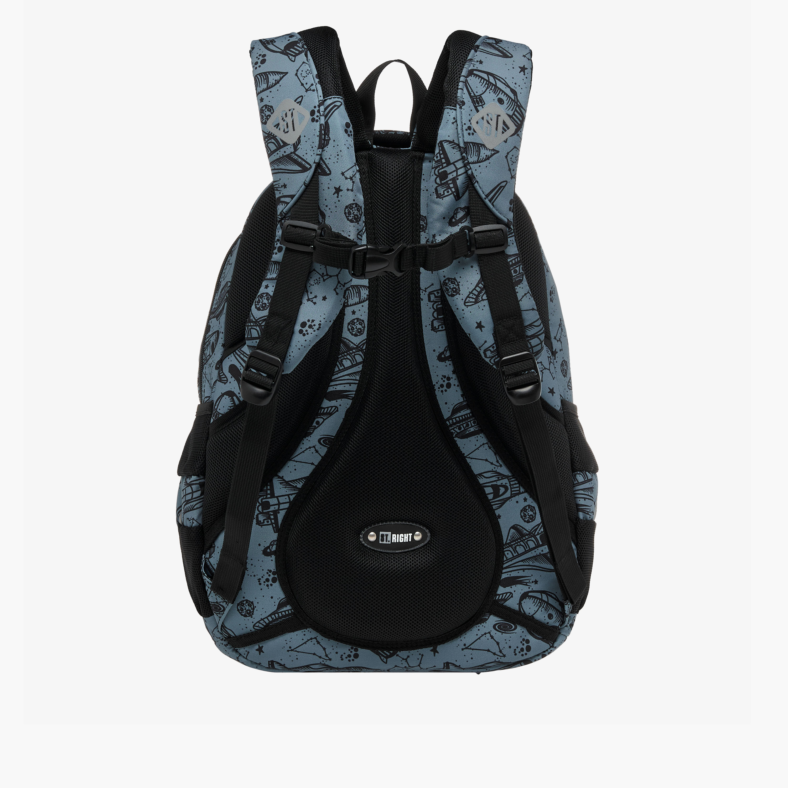 St.Right 18-inch Space Print Backpack with Adjustable Straps and Zip Closure - 30x20x45 cm-school-bagsandbackpacks-backpacks-image-4