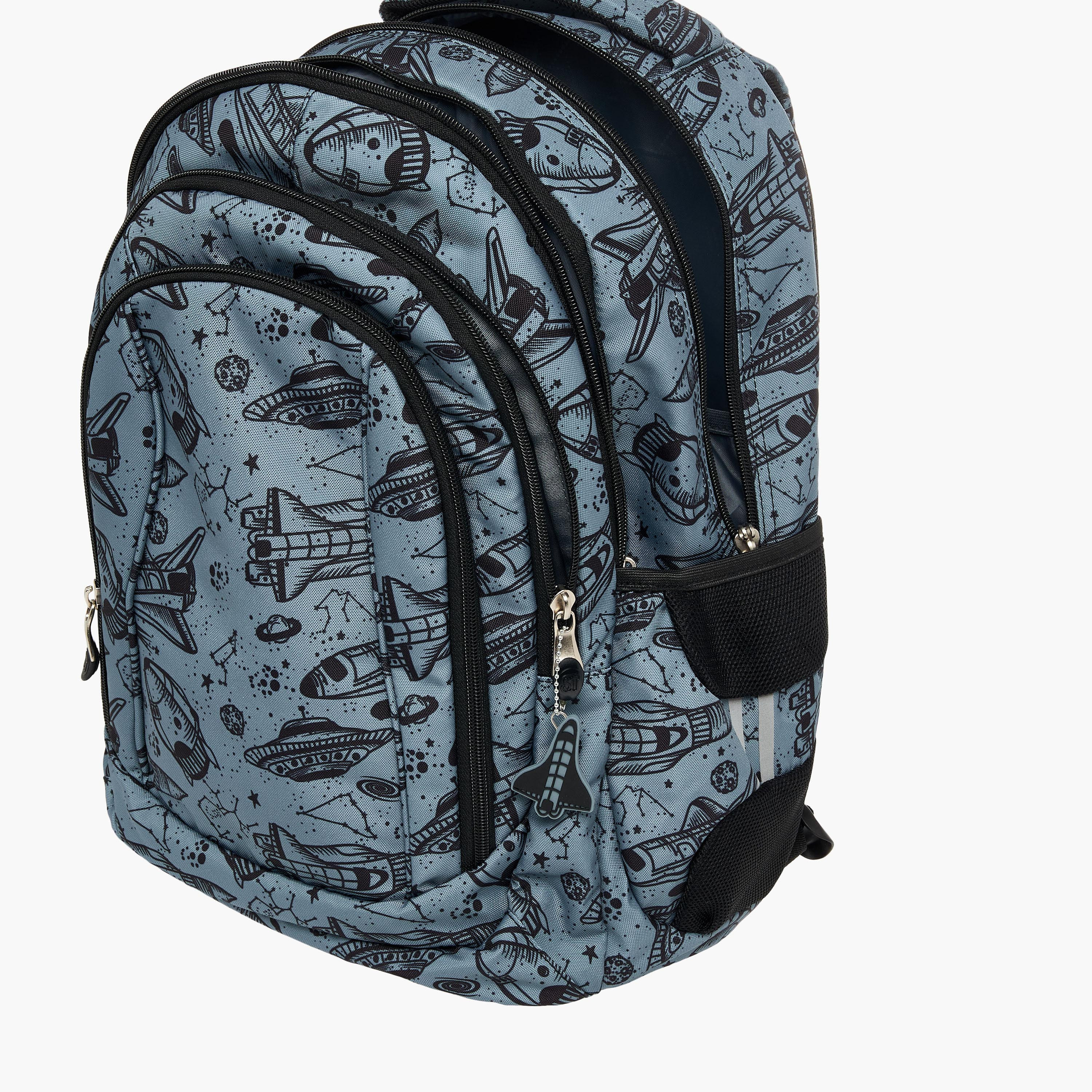St.Right 18-inch Space Print Backpack with Adjustable Straps and Zip Closure - 30x20x45 cm-school-bagsandbackpacks-backpacks-image-9