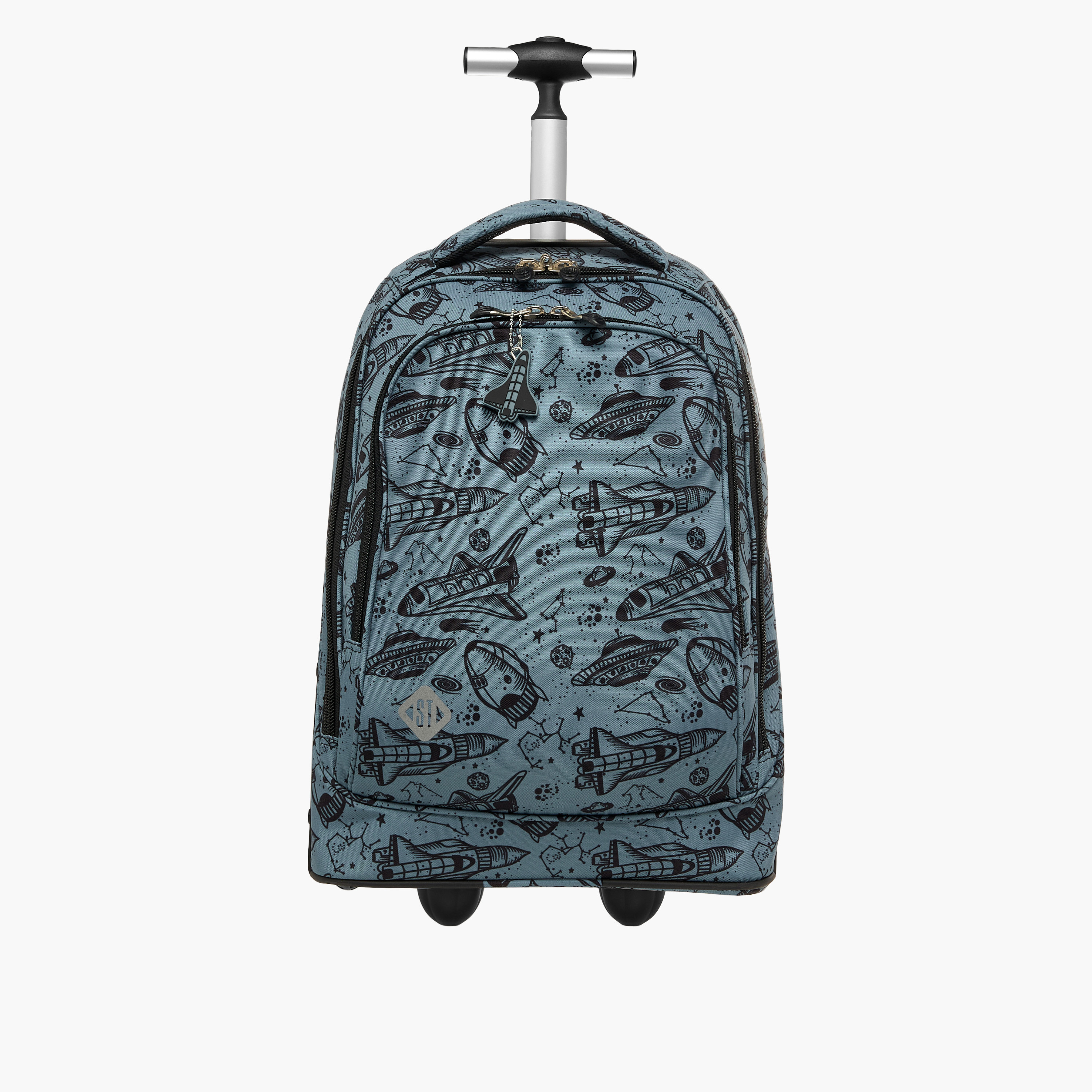 St.Right Space Trolley Bag for Boys 8-13 Years with Retractable Handle -school-bagsandbackpacks-trolleybags-image-1