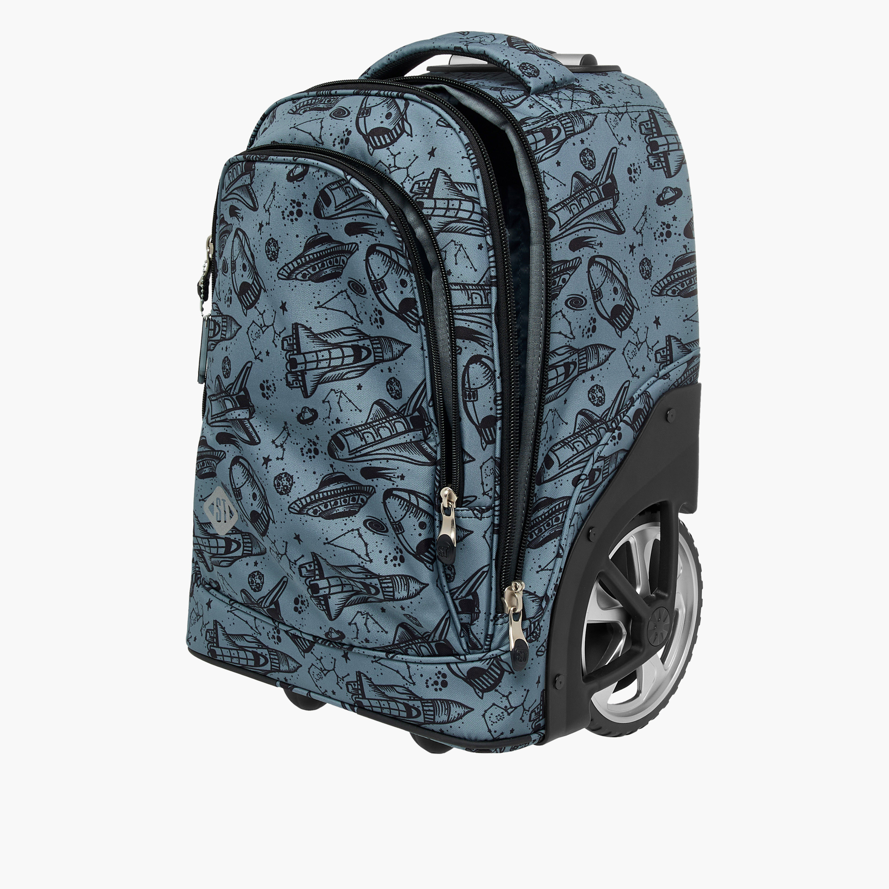 St.Right Space Trolley Bag for Boys 8-13 Years with Retractable Handle -school-bagsandbackpacks-trolleybags-image-13