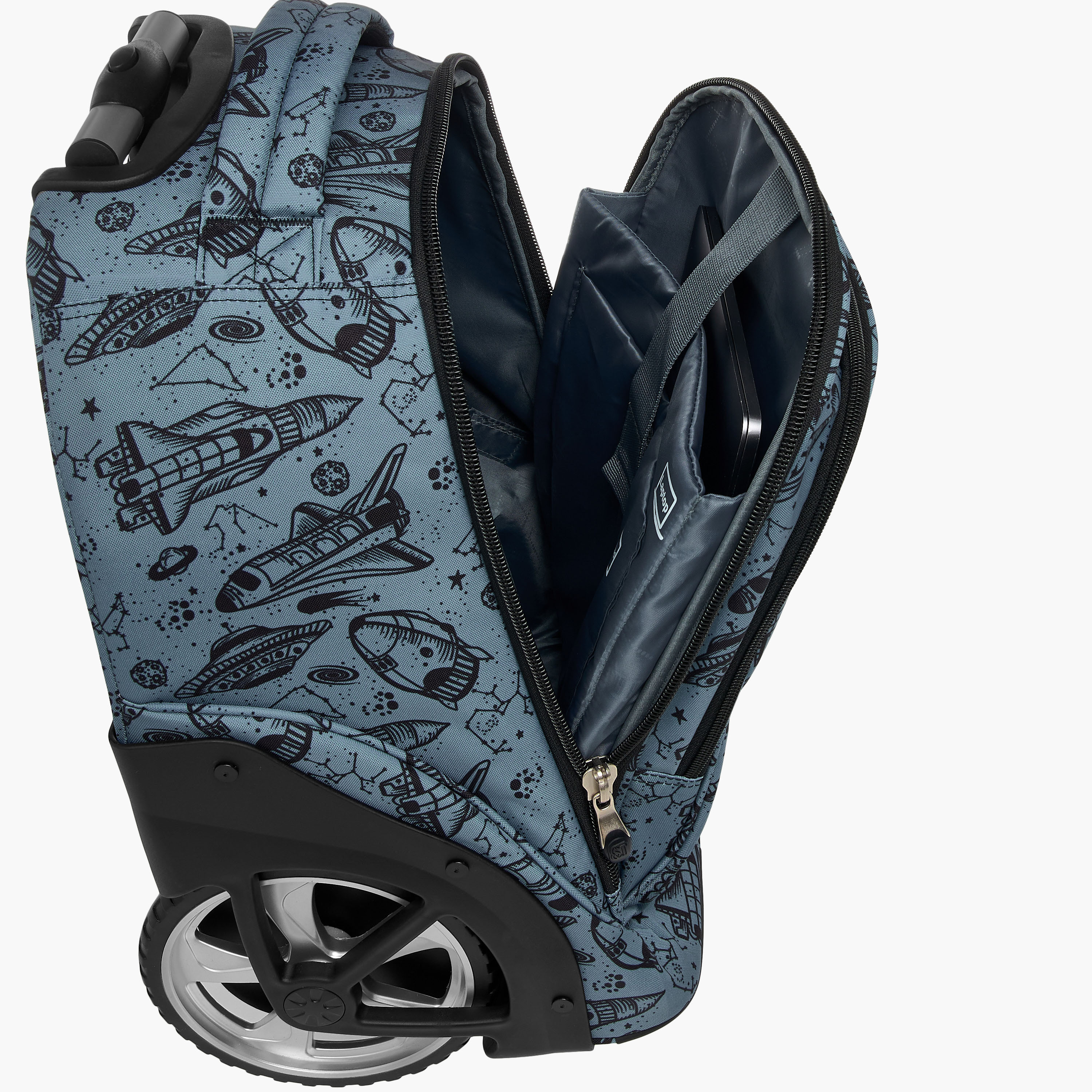 St.Right Space Trolley Bag for Boys 8-13 Years with Retractable Handle -school-bagsandbackpacks-trolleybags-image-14