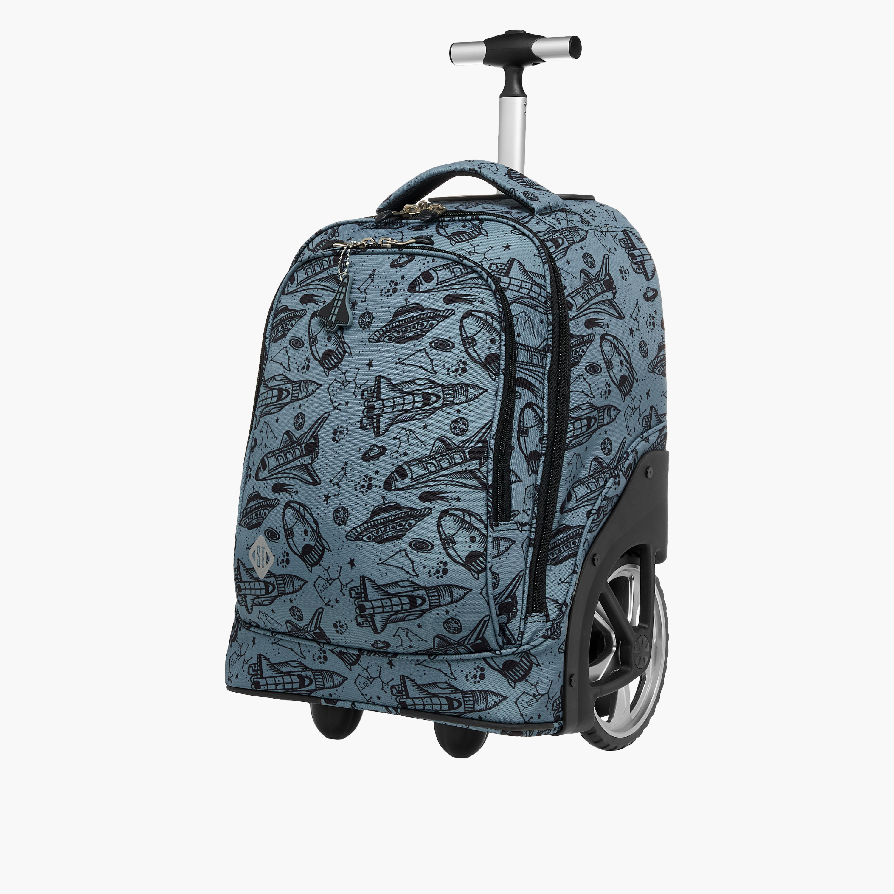 St.Right Space Trolley Bag for Boys 8-13 Years with Retractable Handle -school-bagsandbackpacks-trolleybags-image-3