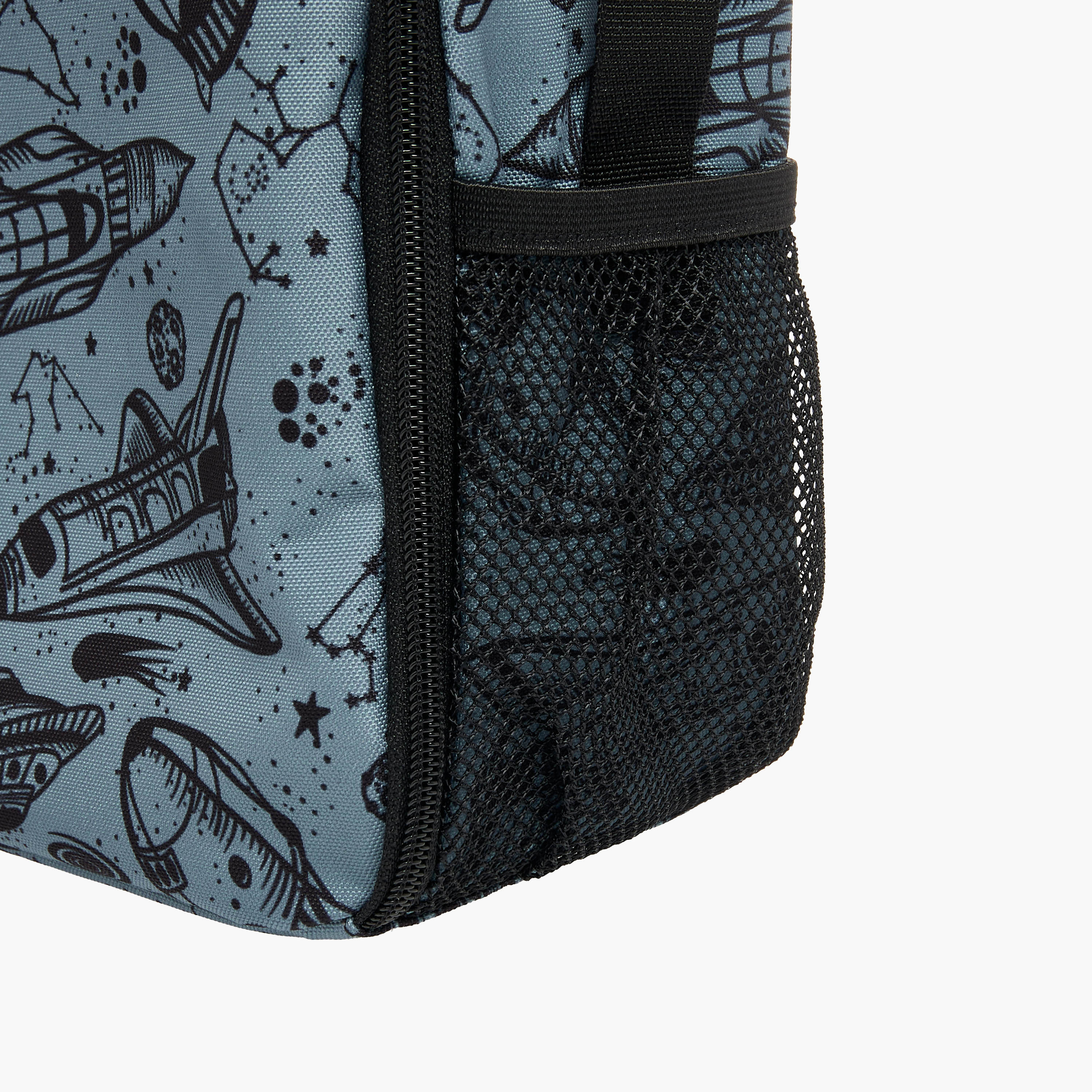 St.Right Space Print Lunch Bag with Adjustable Strap and Zip Closure-school-lunchessentials-lunchbags-image-5