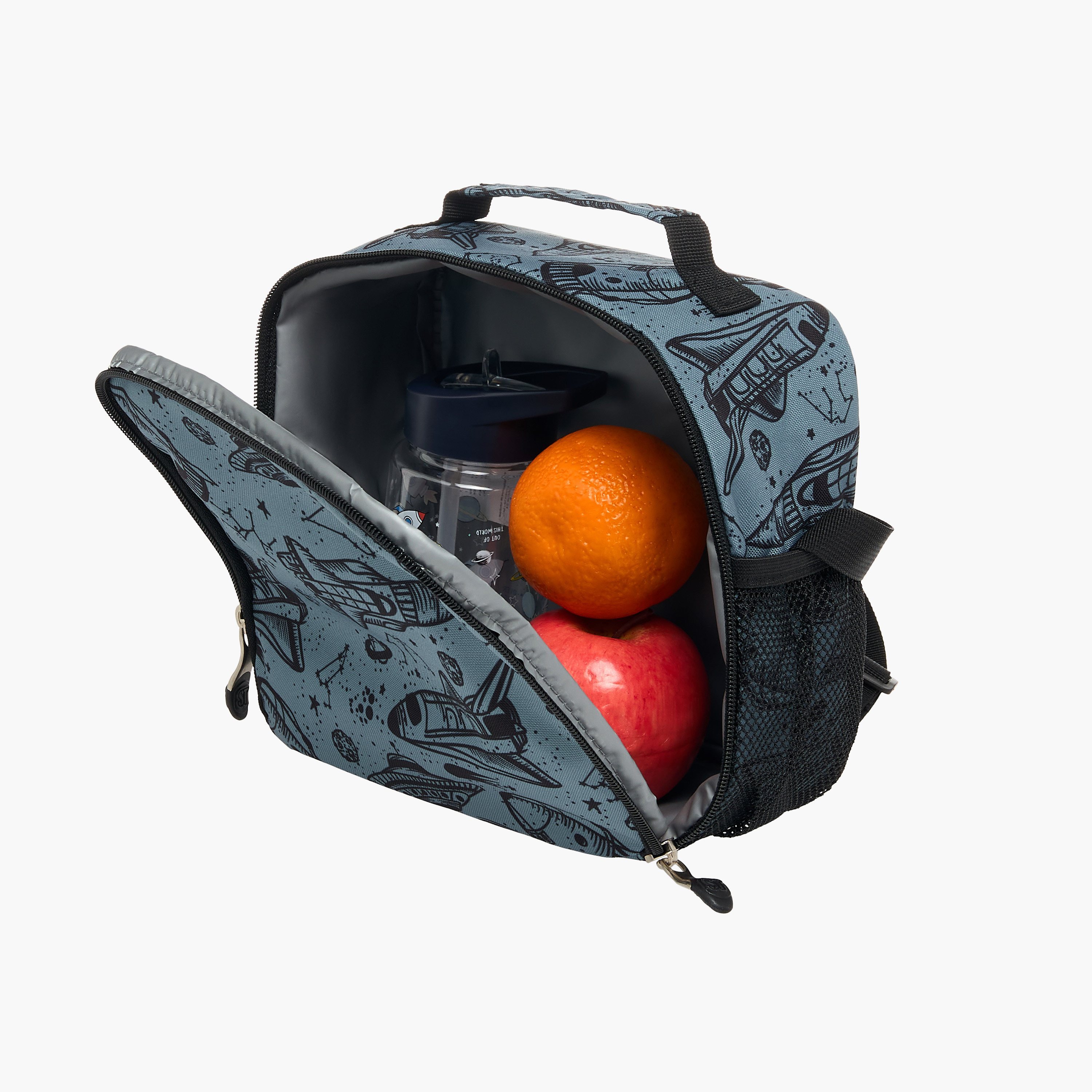St.Right Space Print Lunch Bag with Adjustable Strap and Zip Closure-school-lunchessentials-lunchbags-image-6