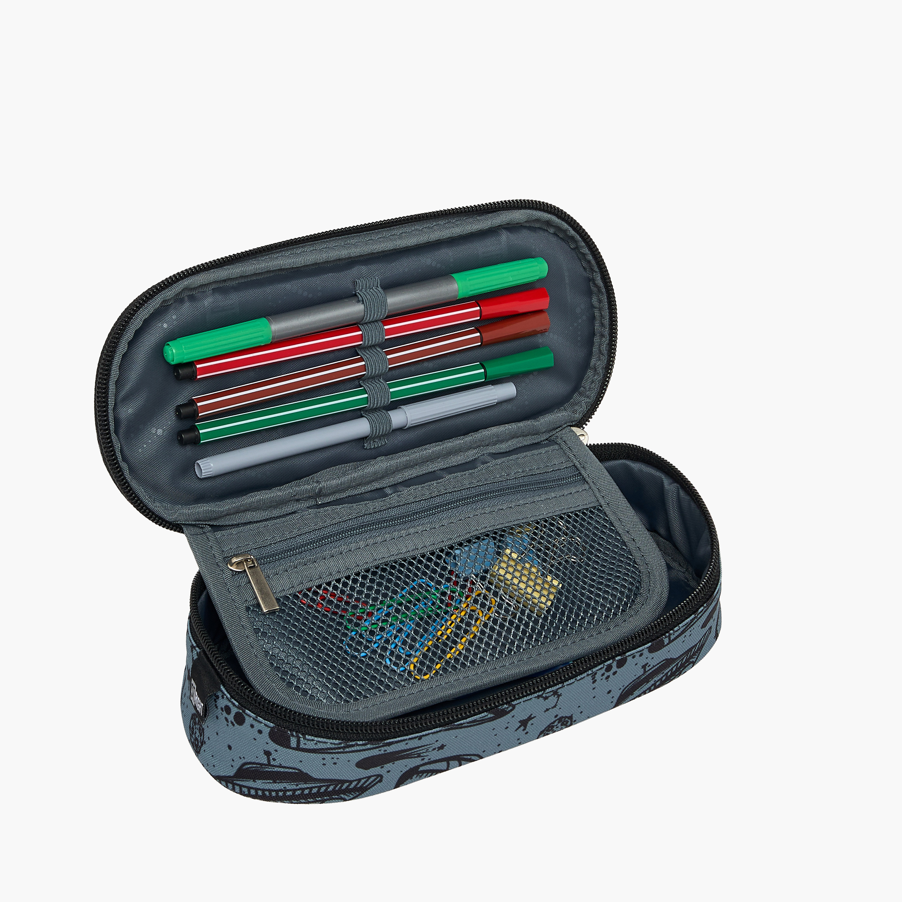 St.Right Space Print Pencil Case with Zip Closure-school-stationery-pencilcases-image-5
