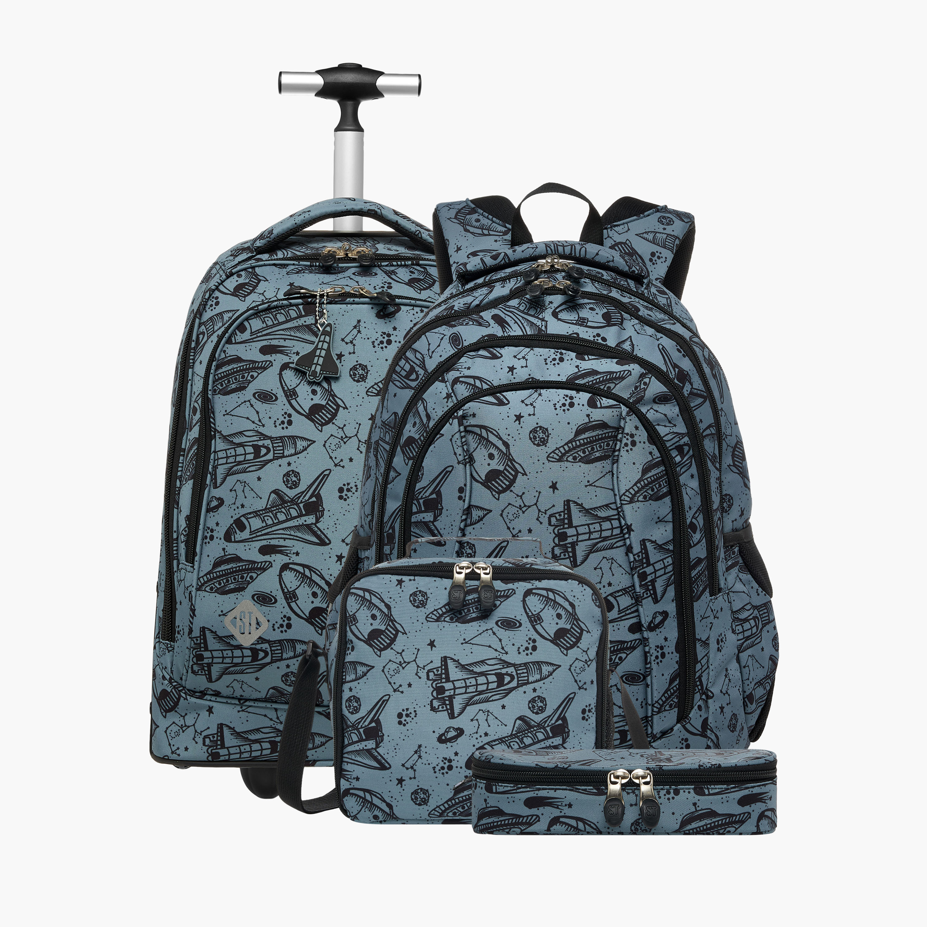 St.Right Space Print Pencil Case with Zip Closure-school-stationery-pencilcases-image-6