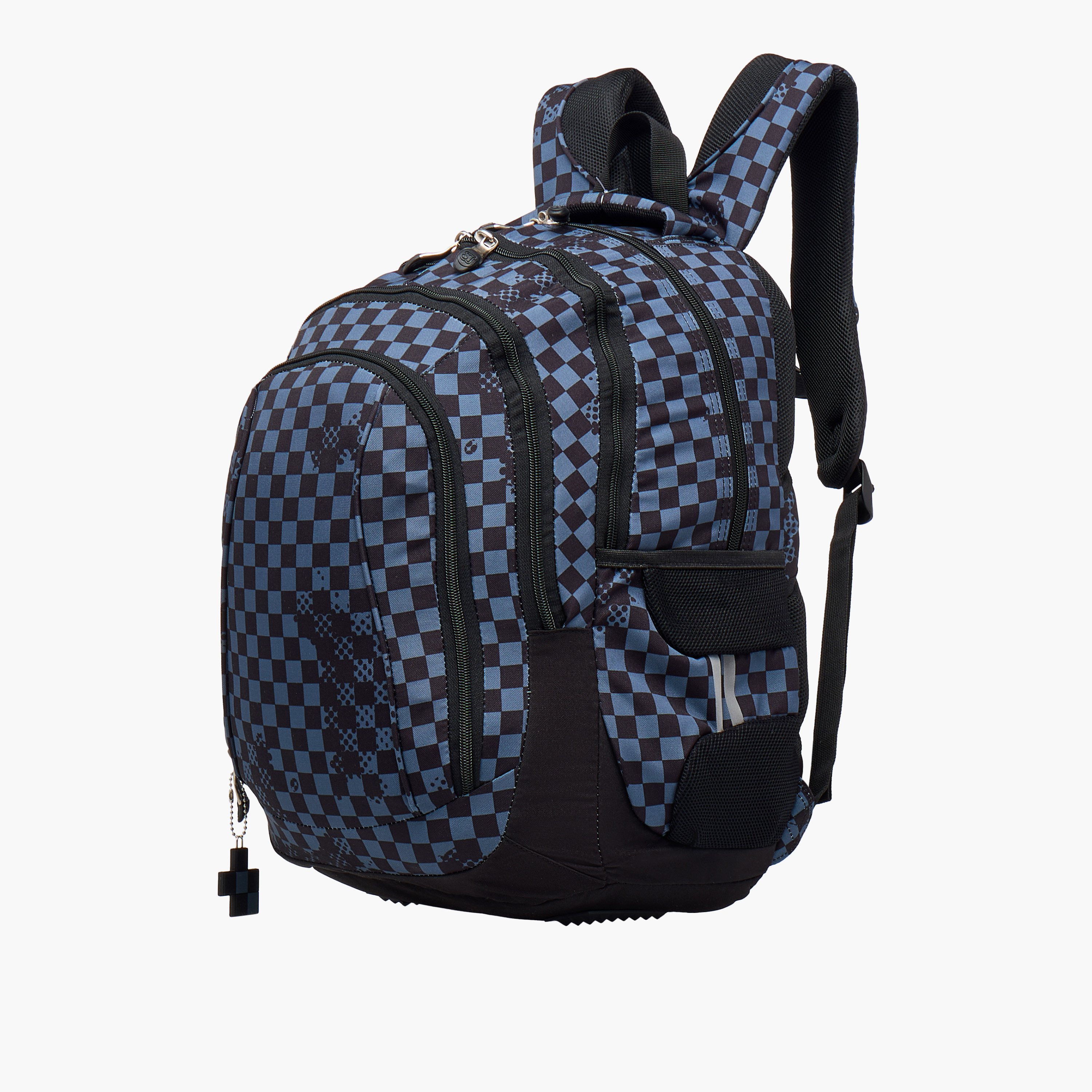 St.Right Checked 18-inch Backpack with Adjustable Straps and Zip Closure - 30x20x45 cms-school-bagsandbackpacks-backpacks-image-4