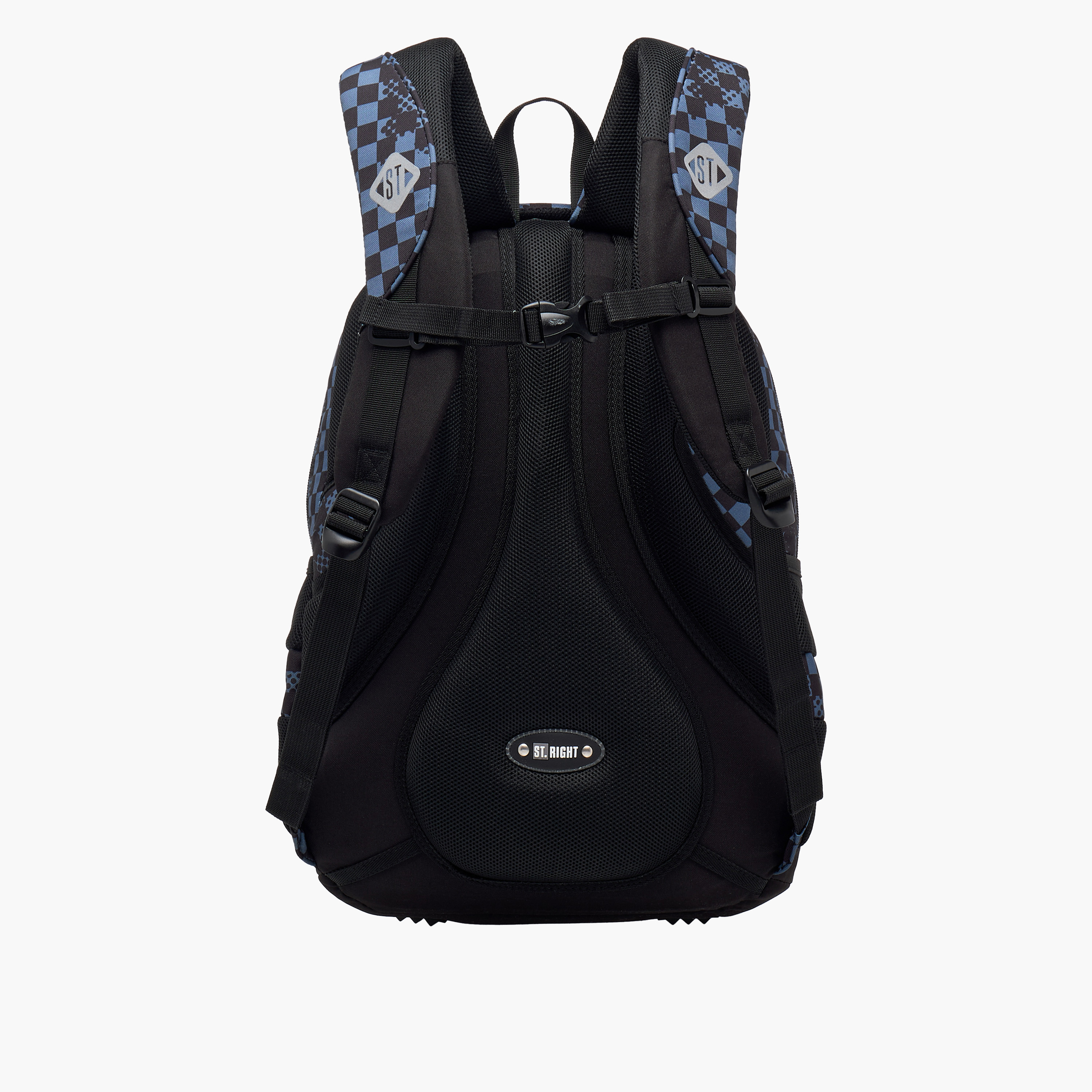 St.Right Checked 18-inch Backpack with Adjustable Straps and Zip Closure - 30x20x45 cms-school-bagsandbackpacks-backpacks-image-6