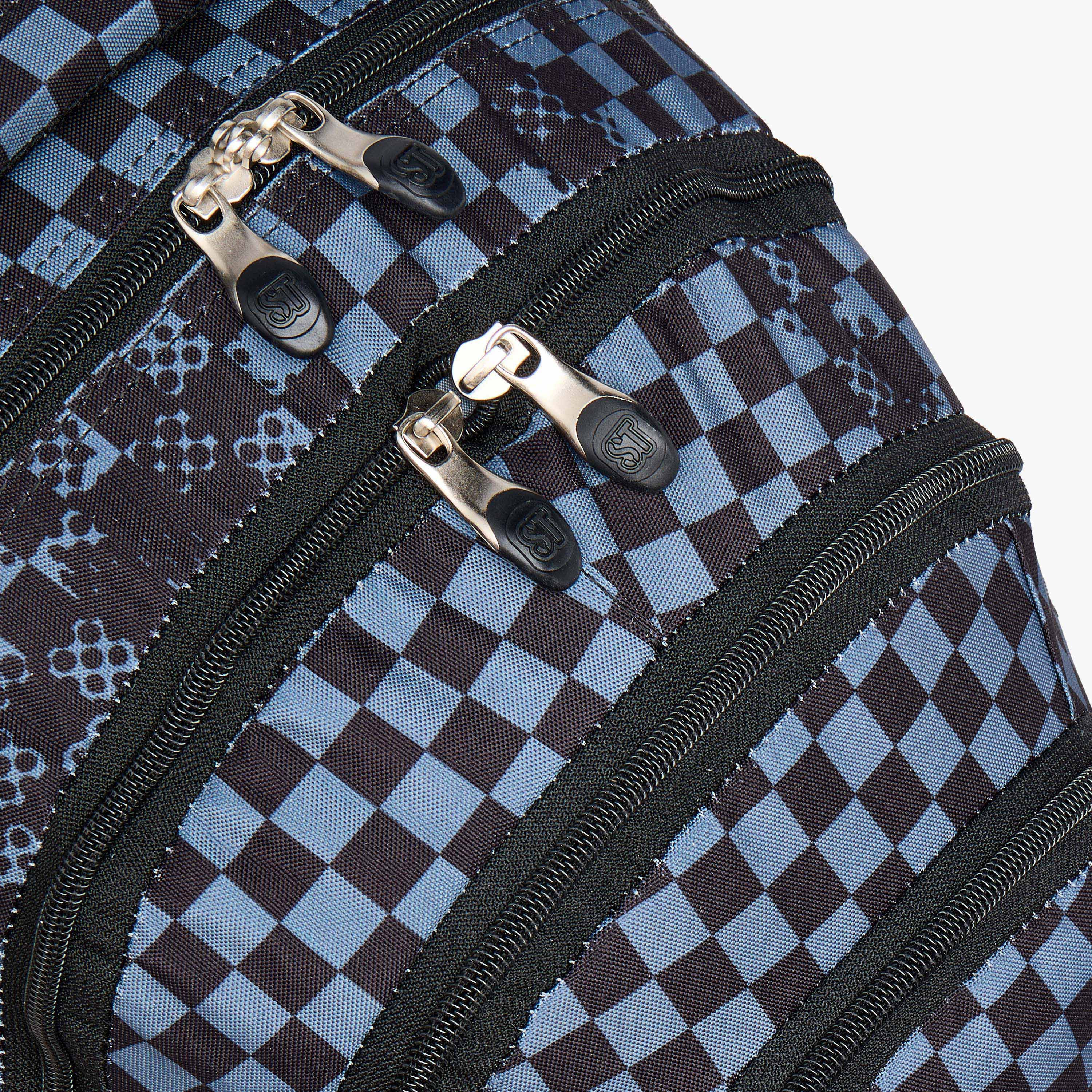 St.Right Checked 18-inch Backpack with Adjustable Straps and Zip Closure - 30x20x45 cms-school-bagsandbackpacks-backpacks-image-8