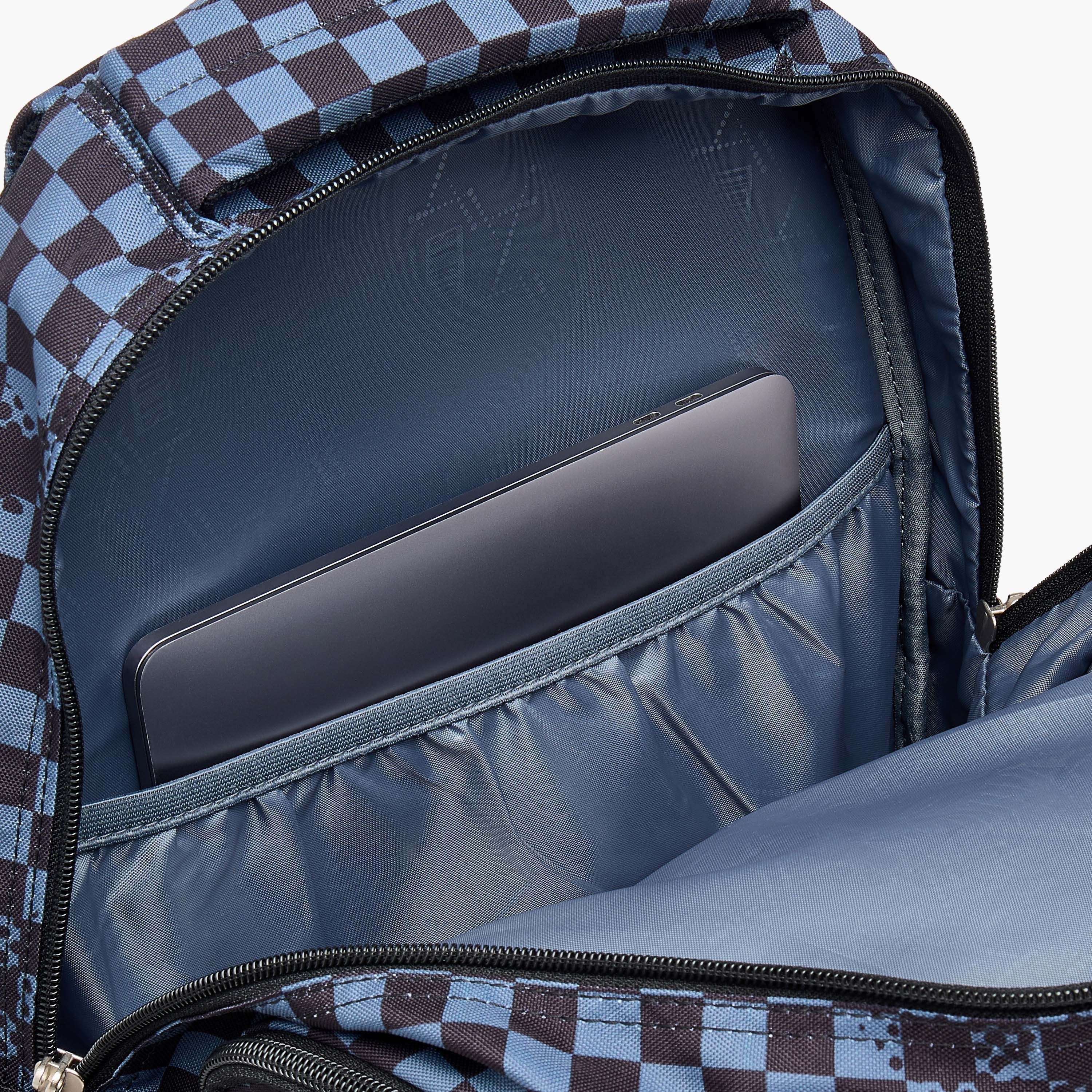 St.Right Checked 18-inch Backpack with Adjustable Straps and Zip Closure - 30x20x45 cms-school-bagsandbackpacks-backpacks-image-11