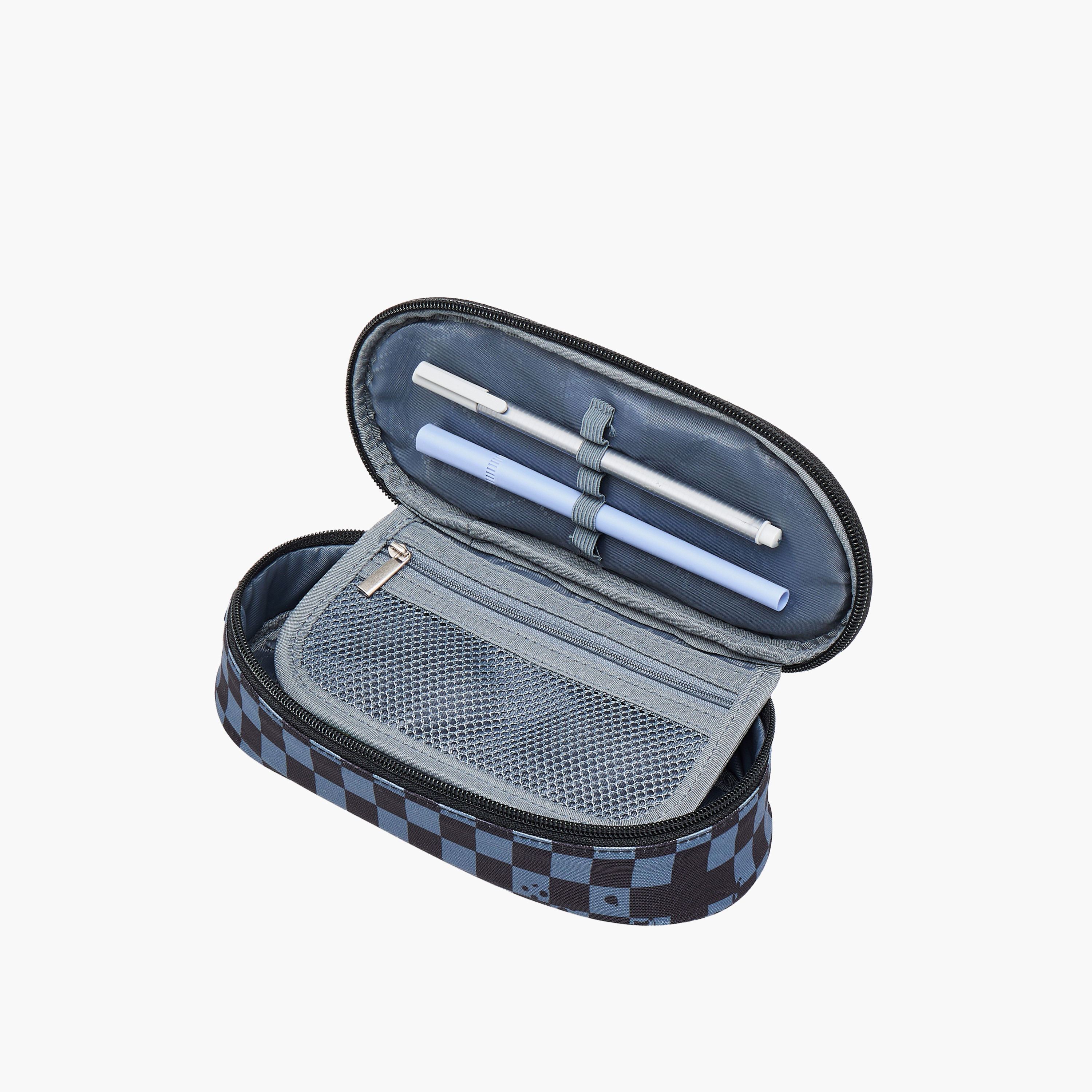St.Right Chessboard Print Pencil Case with Zip Closure-school-stationery-pencilcases-image-5