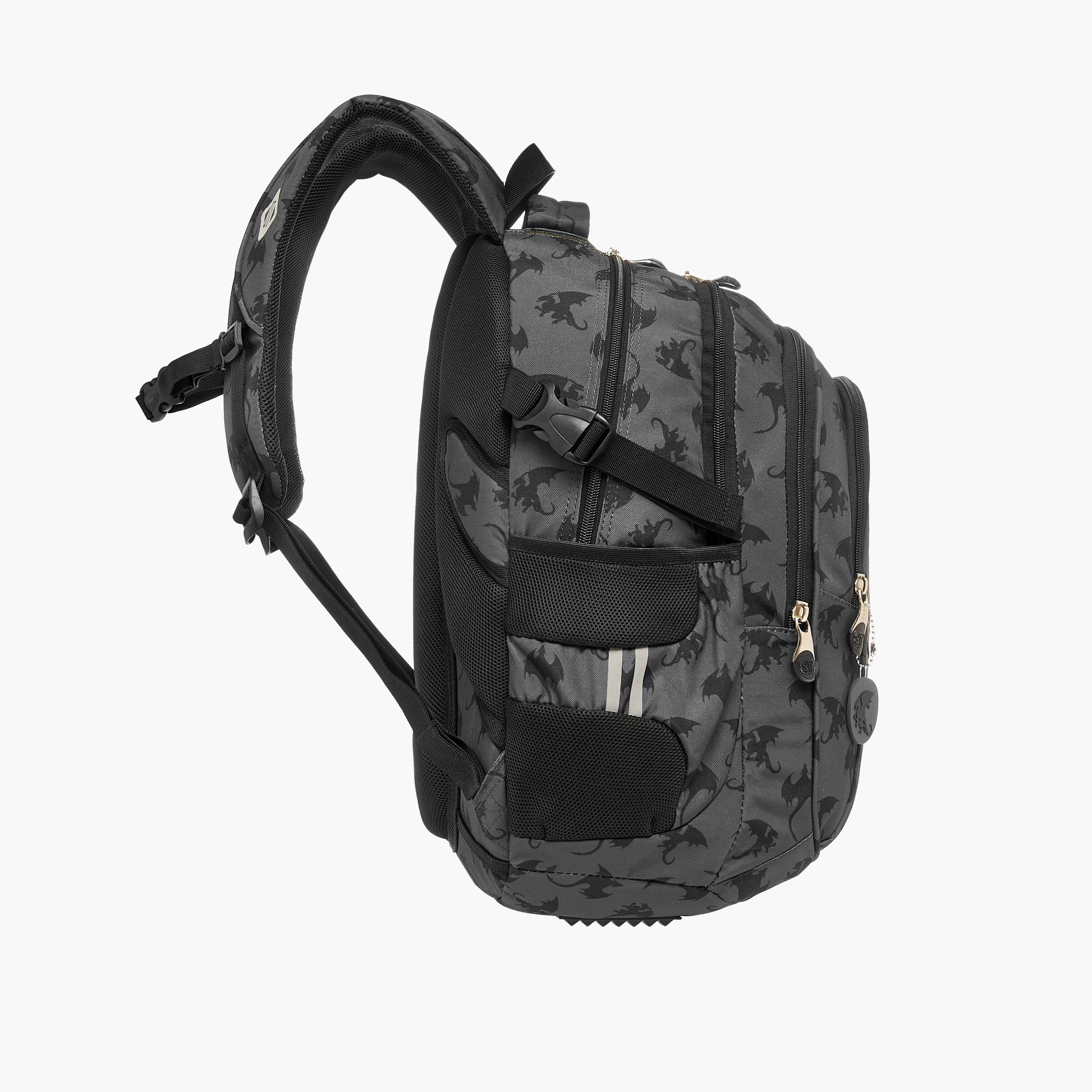 St.Right Dragon Print 18-inch Backpack with Adjustable Shoulder Straps - 30x20x45 cms-promo_LS20_OMN-image-5