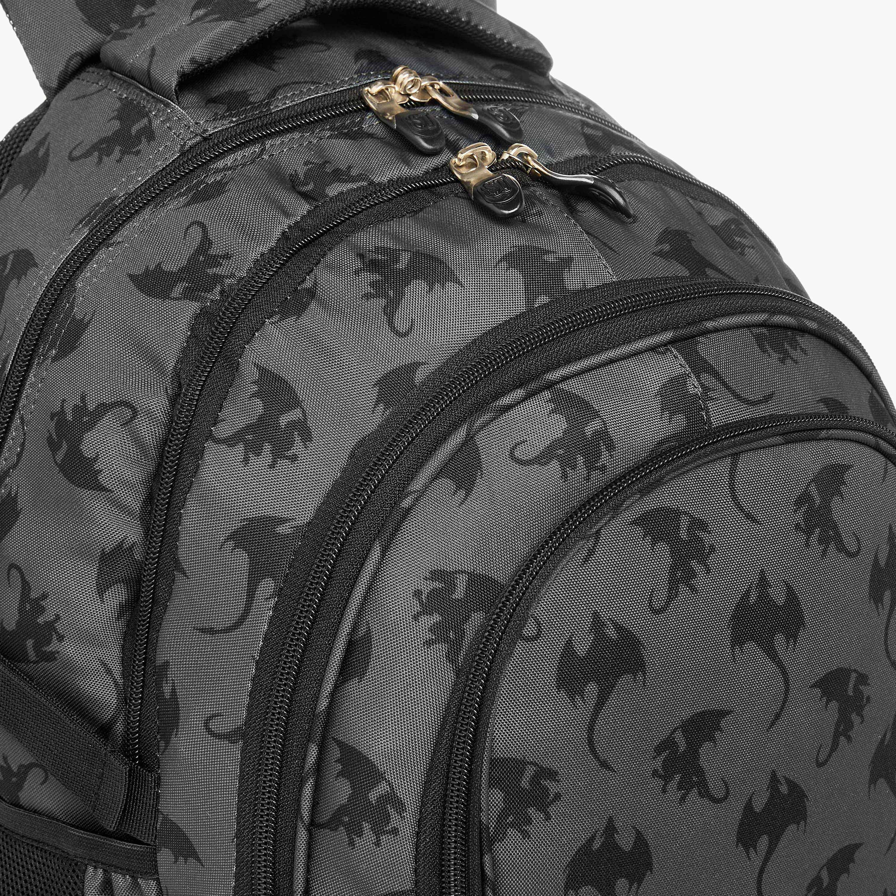 St.Right Dragon Print 18-inch Backpack with Adjustable Shoulder Straps - 30x20x45 cms-promo_LS20_OMN-image-9