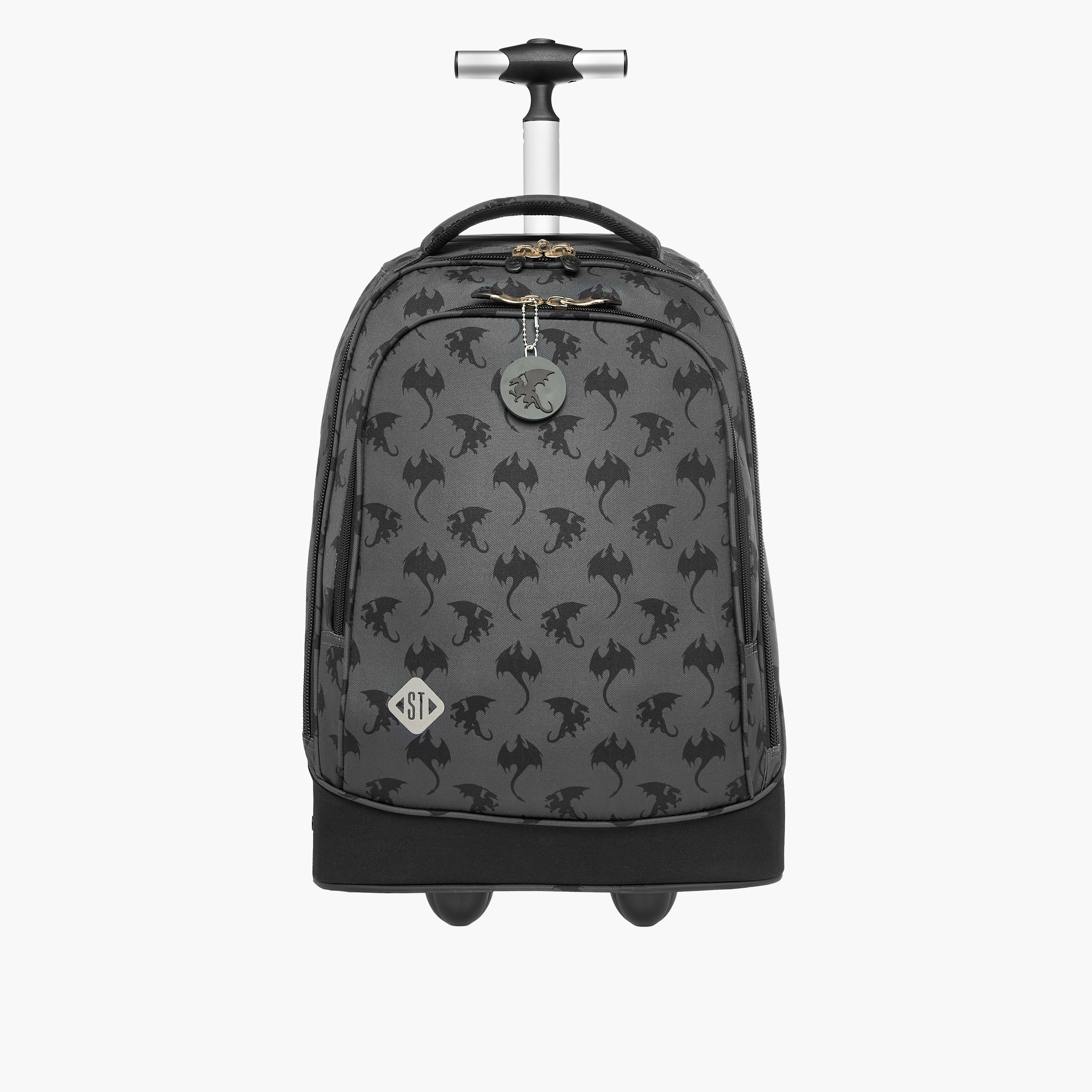 St.Right Animal Print Trolley Bag for Boys 8-13 Years with Retractable Handle -school-bagsandbackpacks-trolleybags-image-1