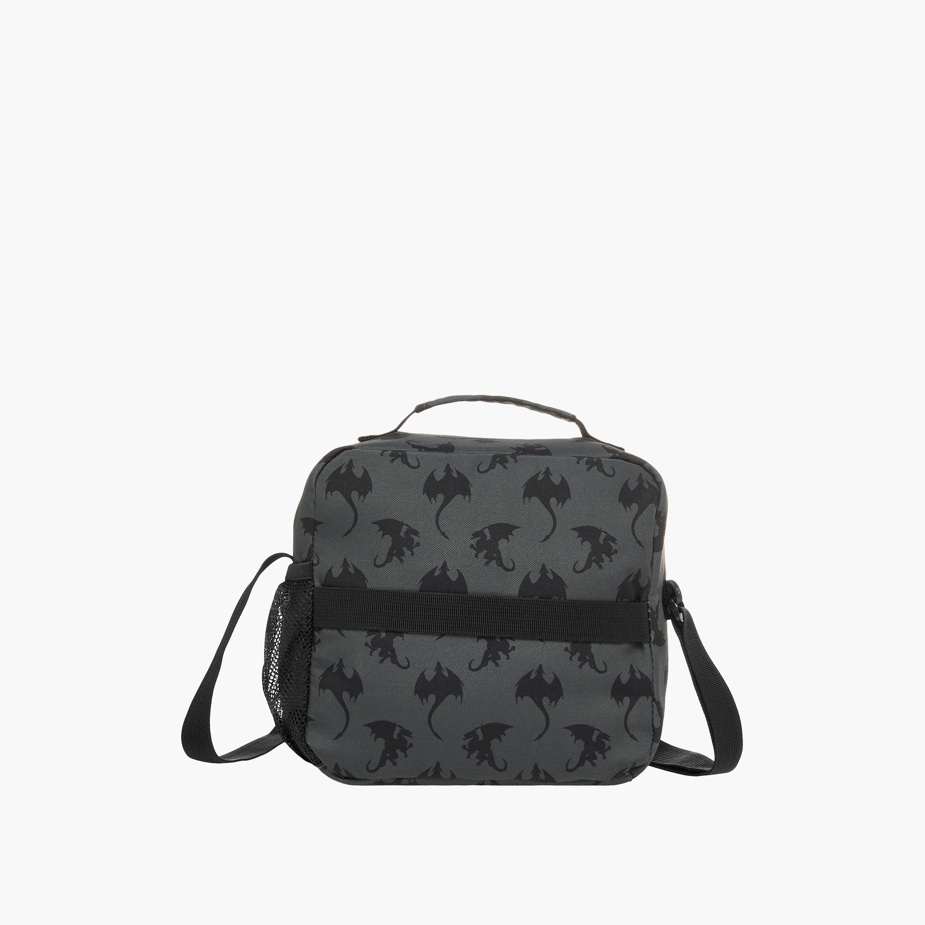 St.Right All-Over Dragon Print Lunch Bag with Adjustable Strap and Zip Closure-school-lunchessentials-lunchbags-image-3