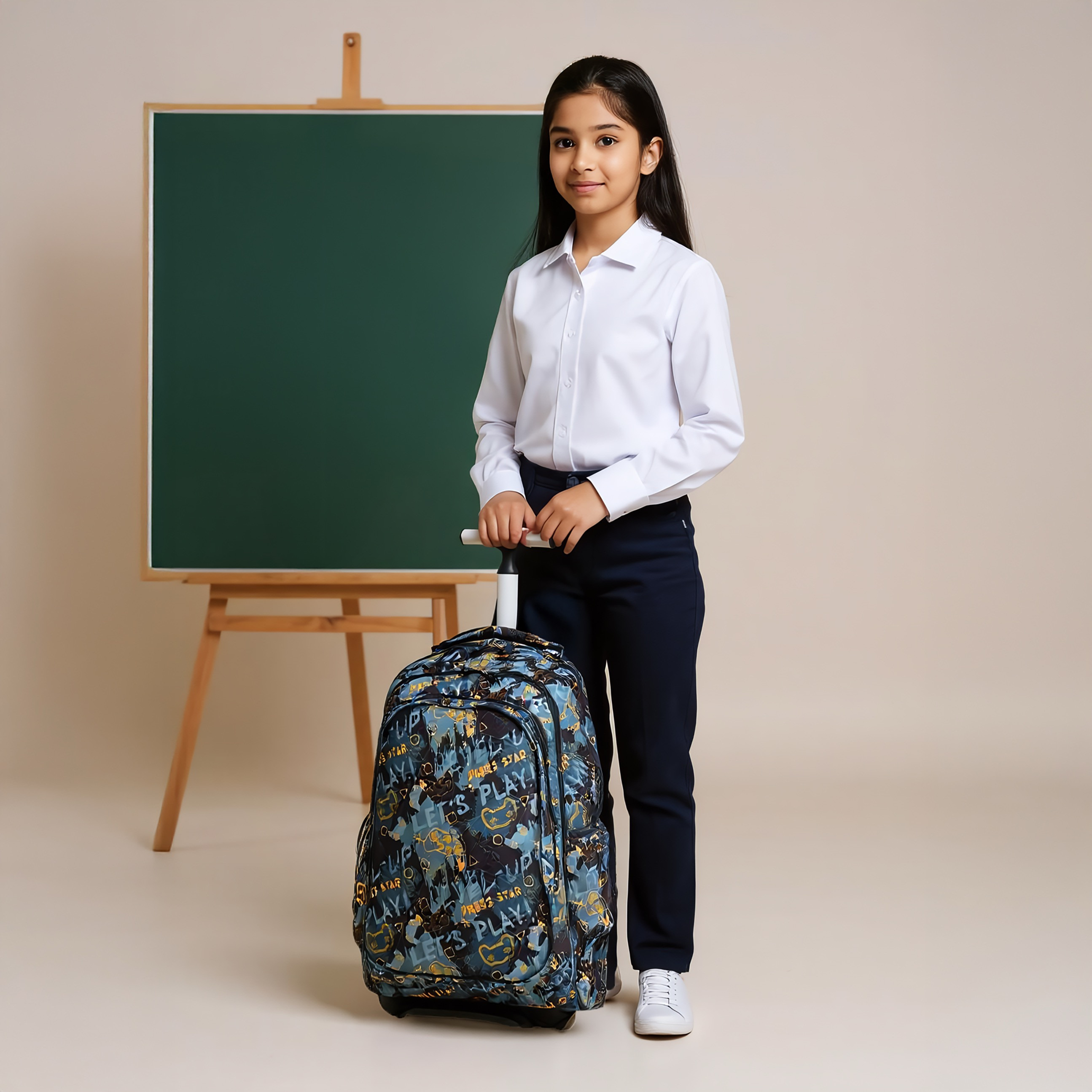 St.Right Gaming Trolley Bag for Boys 8-13 Years with Retractable Handle -school-bagsandbackpacks-trolleybags-image-3