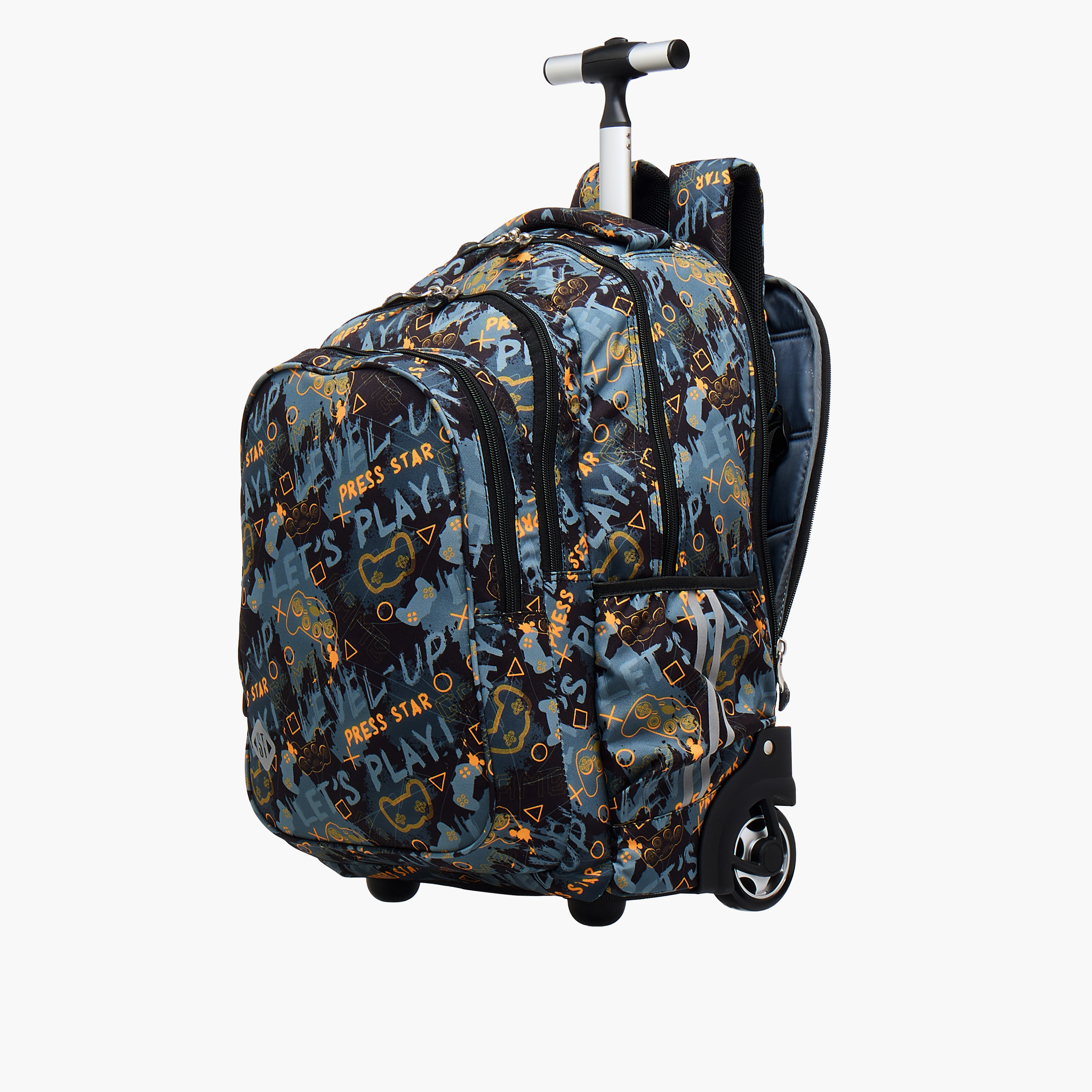 St.Right Gaming Trolley Bag for Boys 8-13 Years with Retractable Handle -school-bagsandbackpacks-trolleybags-image-5