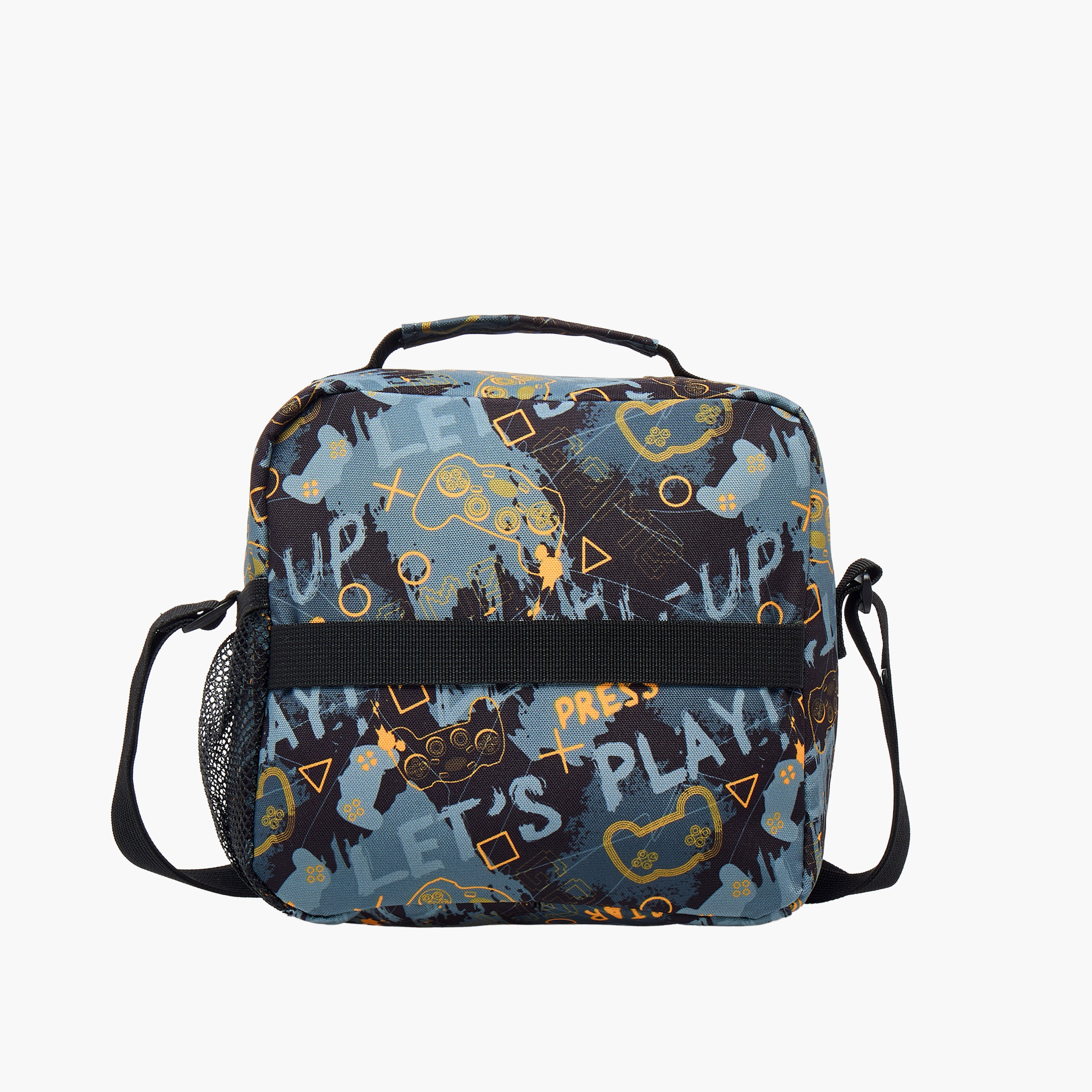 St.Right Game Print Lunch Bag with Adjustable Strap and Zip Closure-school-lunchessentials-lunchbags-image-3