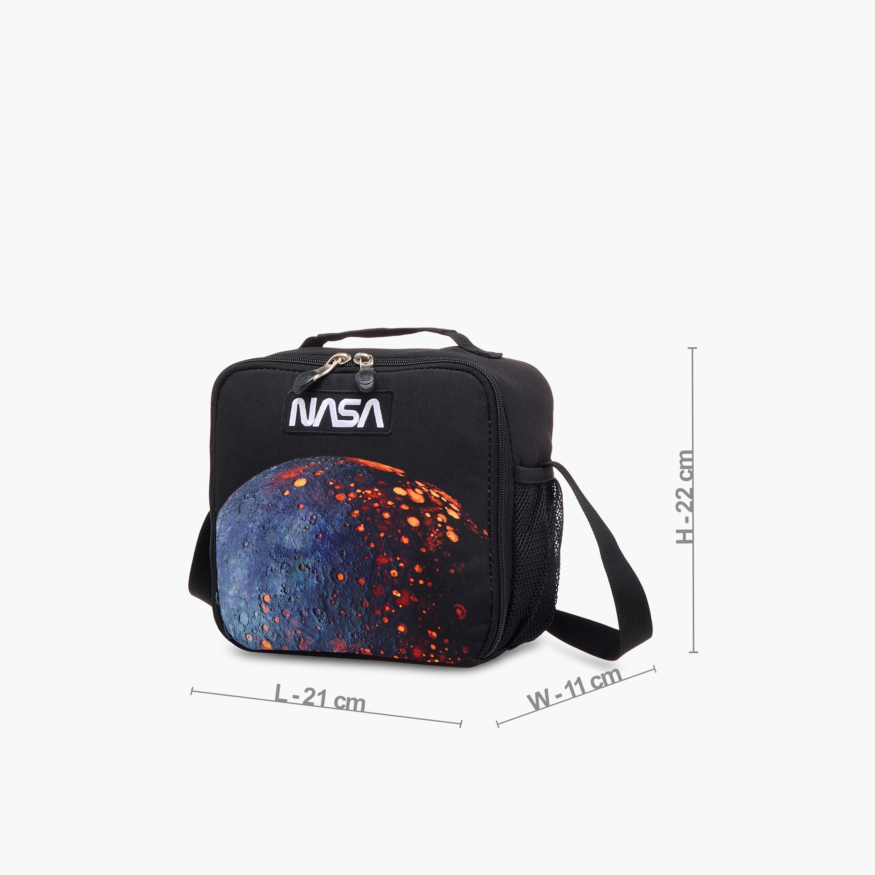 St.Right Nasa Applique Lunch Bag with Adjustable Strap and Zip Closure-school-lunchessentials-lunchbags-image-2