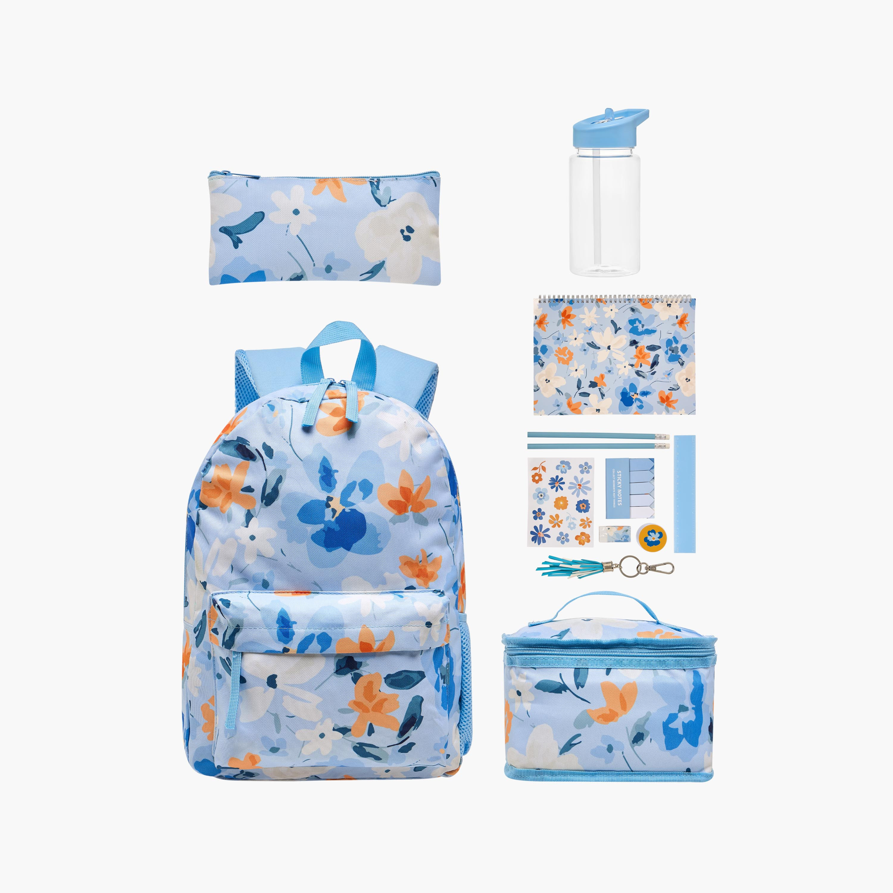 Syloon Floral 12-Piece School Backpack Set for Girls 5-8 Years with Lunch Bag and Pencil Pouch -promo_LS20_OMN-image-1