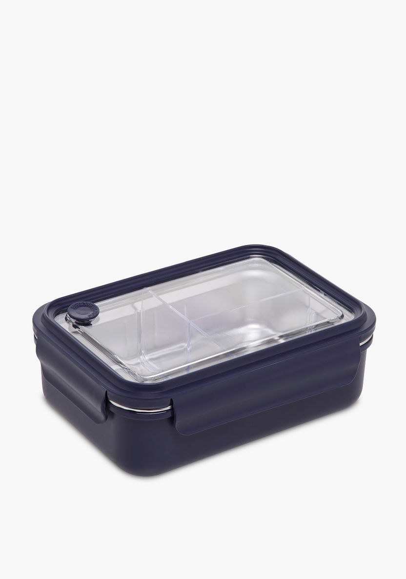 Shop Solid Sectioned Lunch Box with Clip Lock Closure and Fork Online ...