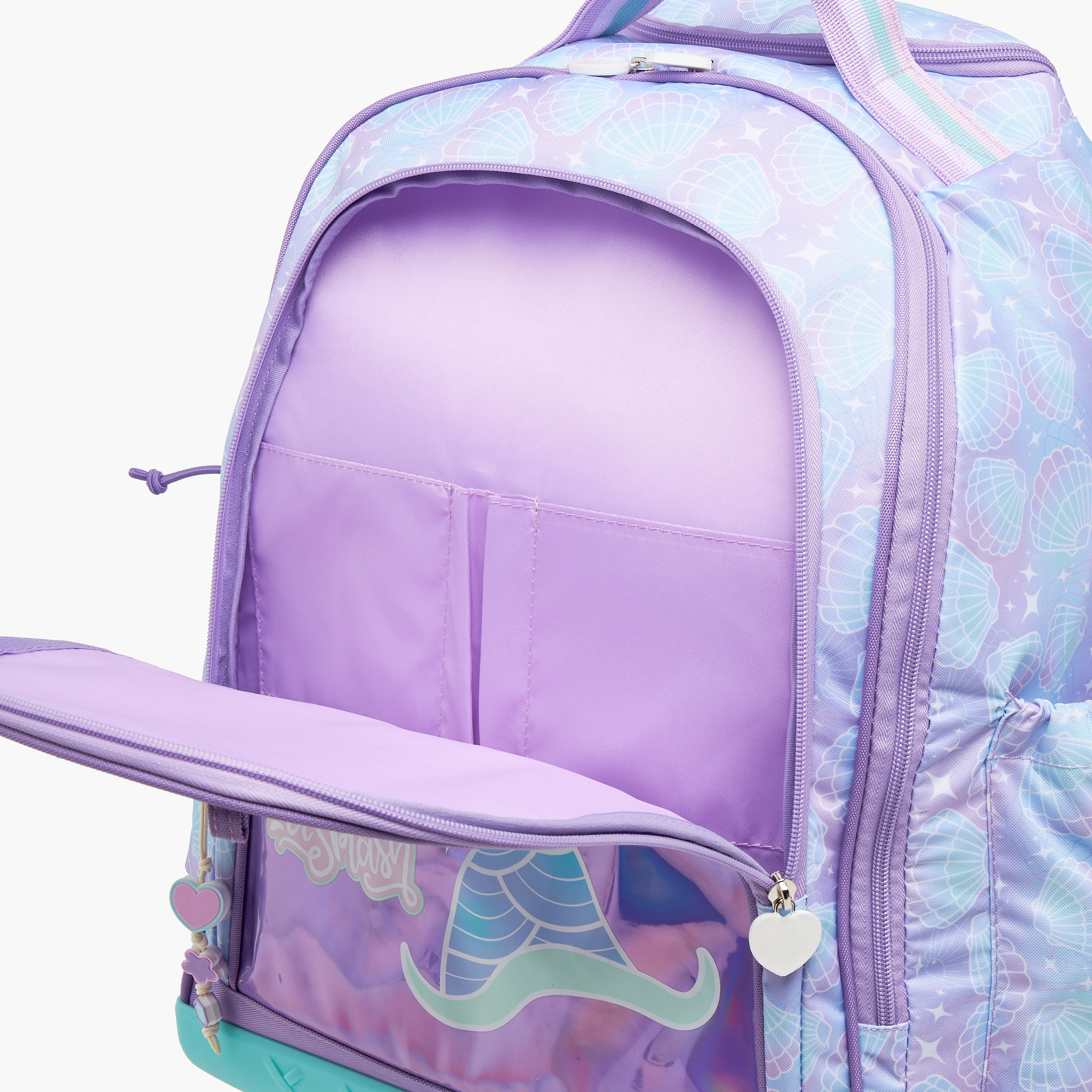 New Expressions Mermaid 3-Piece School Trolley Bag Set for Girls 8-13 Years with Lunch Bag and Pencil Pouch -promo_LS20_OMN-image-13