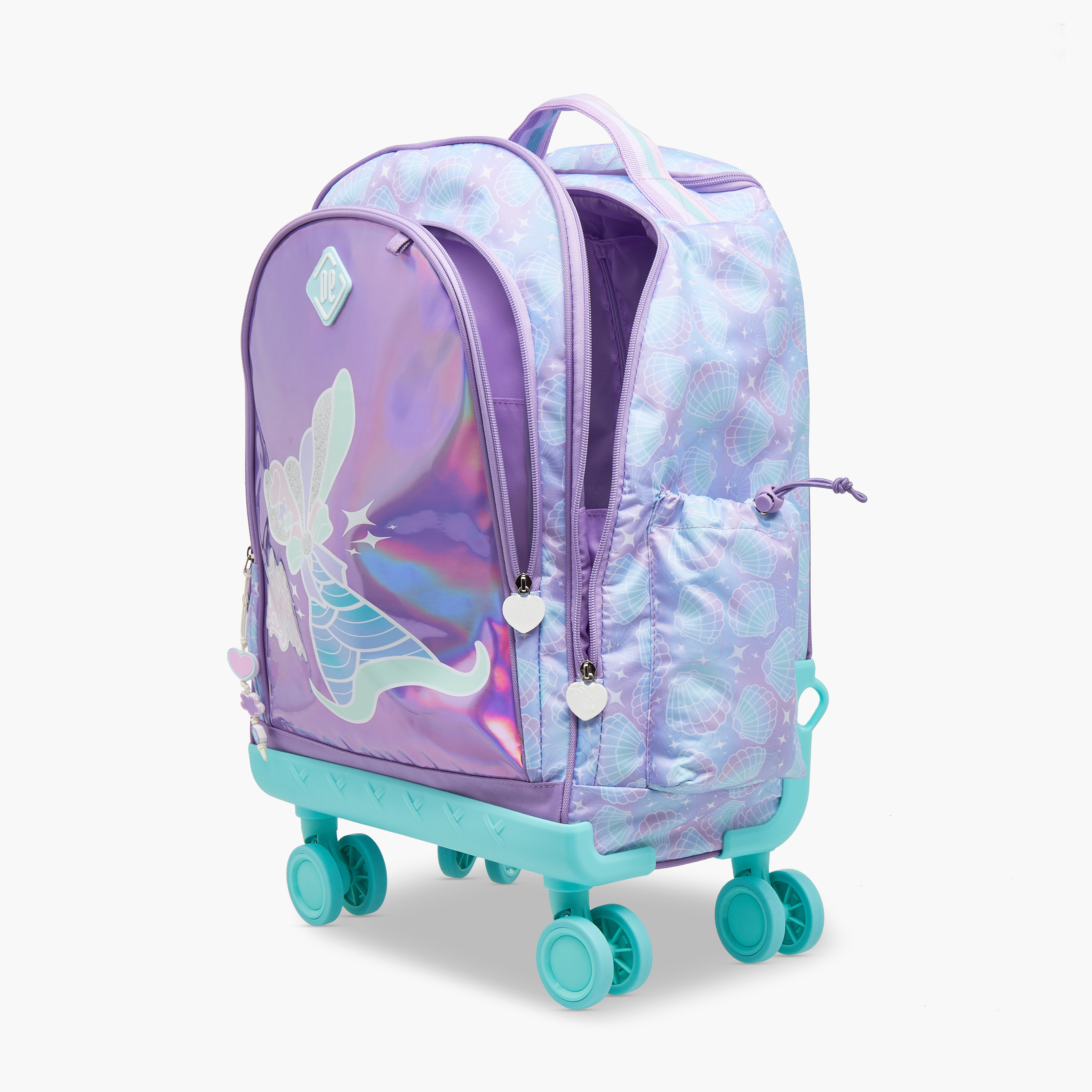 New Expressions Mermaid 3-Piece School Trolley Bag Set for Girls 8-13 Years with Lunch Bag and Pencil Pouch -promo_LS20_OMN-image-14