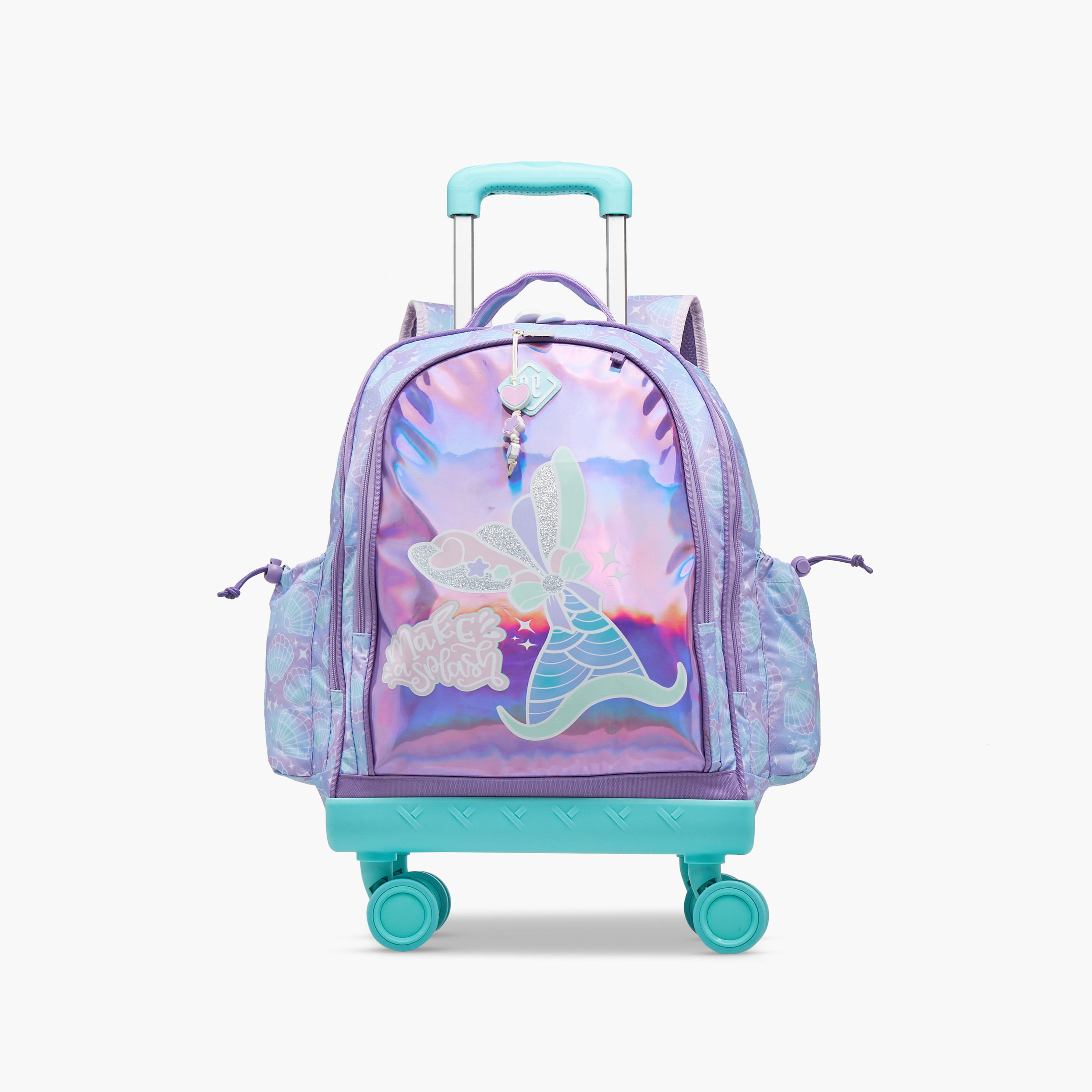 New Expressions Mermaid 3-Piece School Trolley Bag Set for Girls 8-13 Years with Lunch Bag and Pencil Pouch -promo_LS20_OMN-image-2