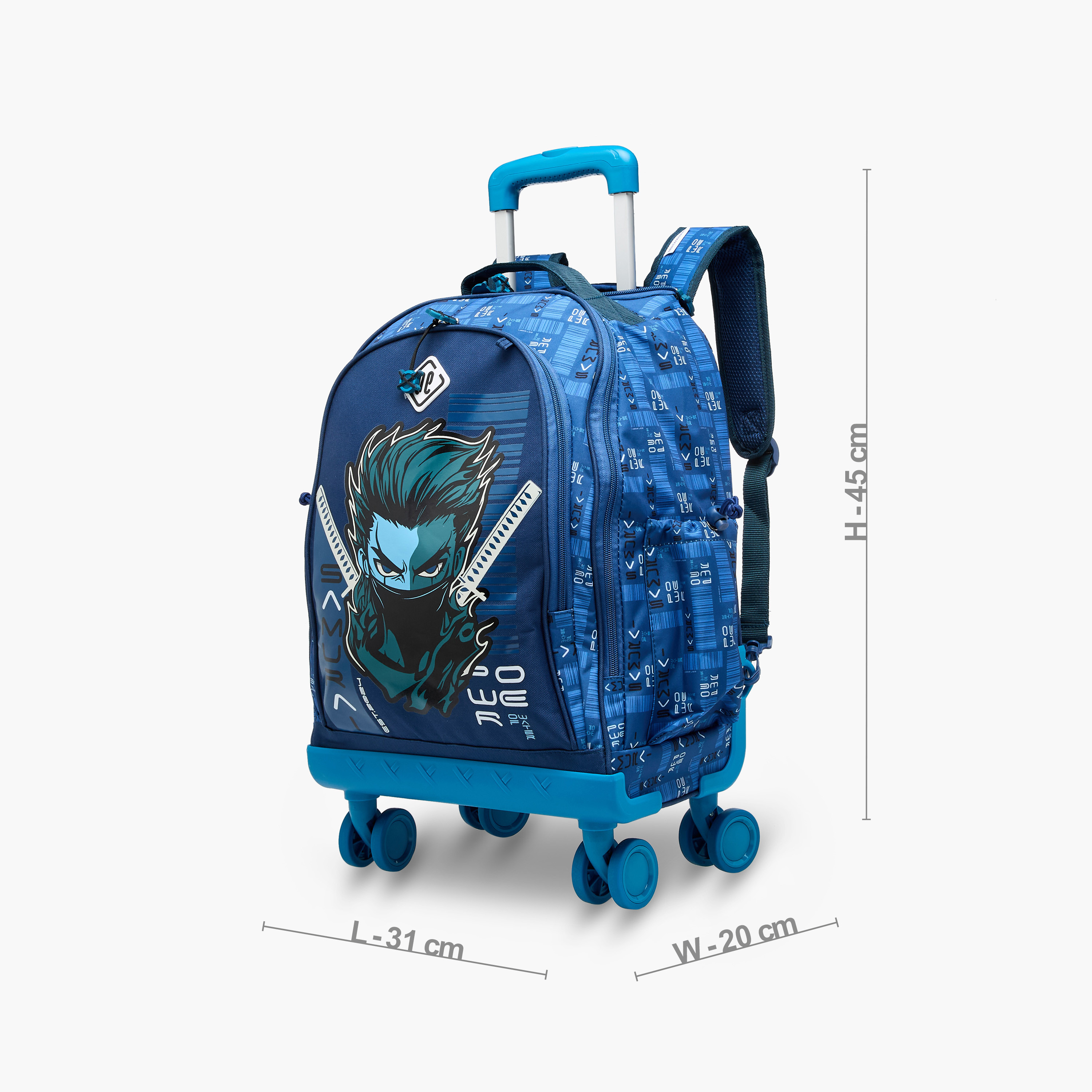 New Expressions Gaming 3-Piece School Trolley Bag Set for Boys 8-13 Years with Lunch Bag and Pencil Pouch -promo_LS20_OMN-image-3
