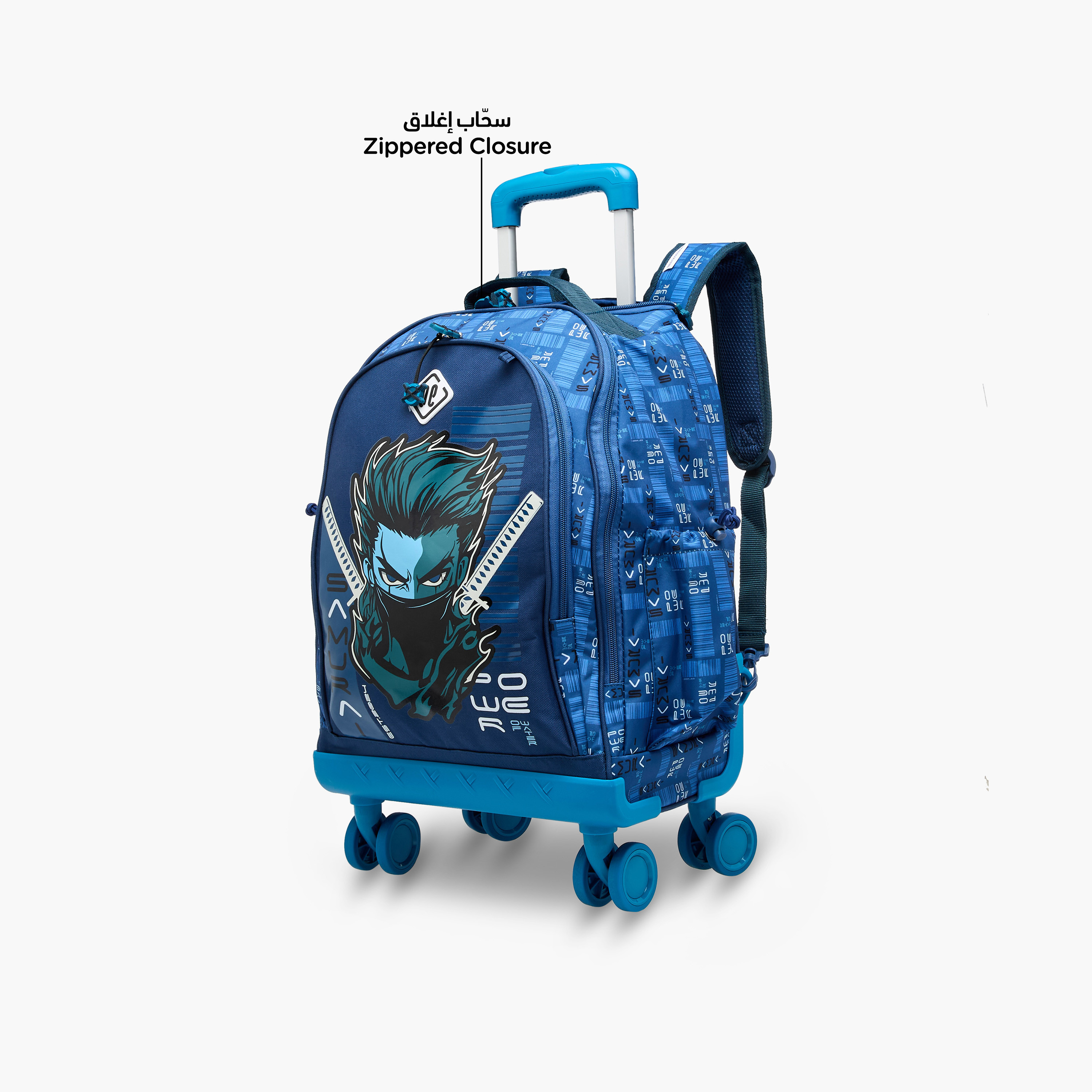 New Expressions Gaming 3-Piece School Trolley Bag Set for Boys 8-13 Years with Lunch Bag and Pencil Pouch -promo_LS20_OMN-image-7