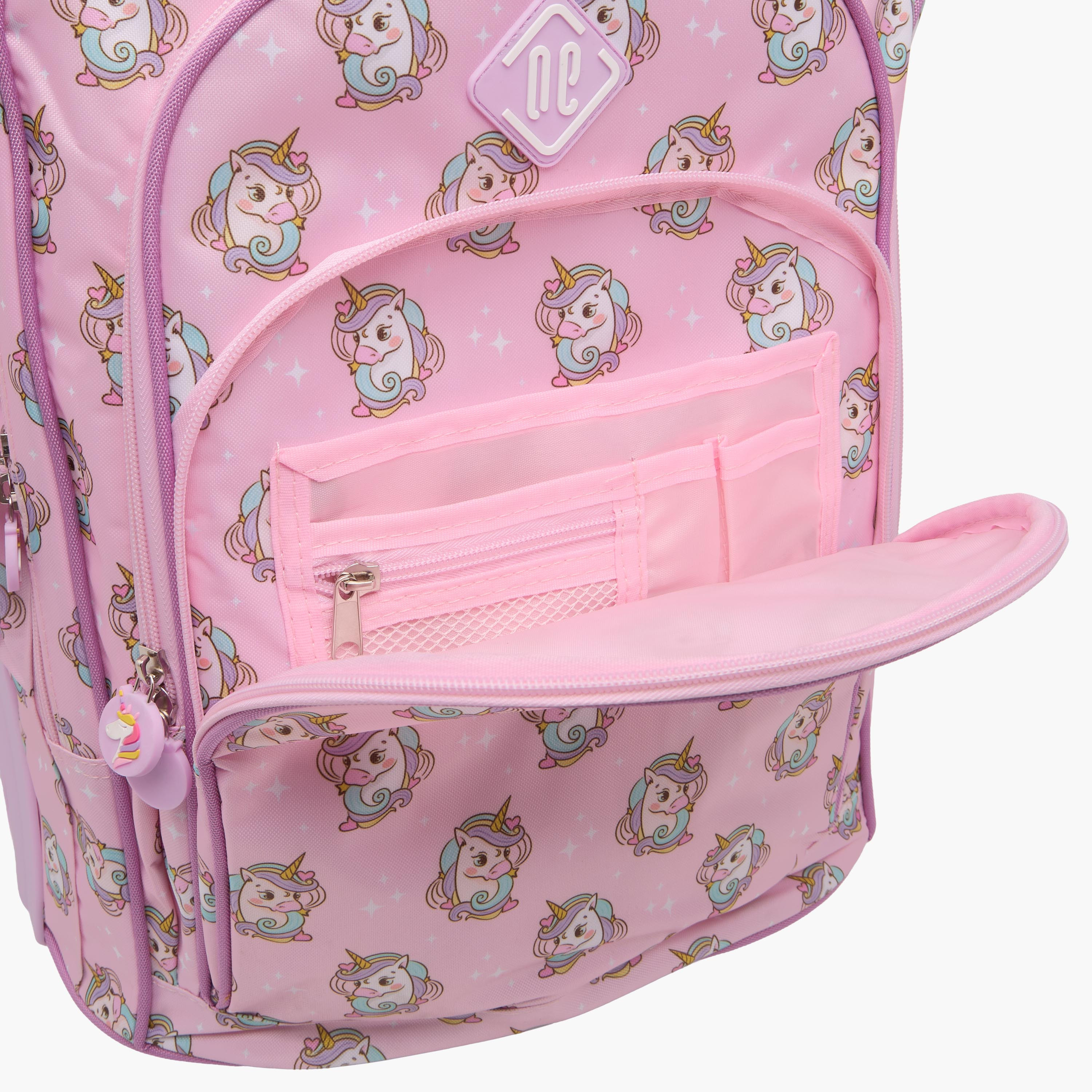 New Expressions Unicorn 3-Piece School Trolley Bag Set for Girls 8-13 Years with Lunch Bag and Pencil Pouch -promo_LS20_OMN-image-10