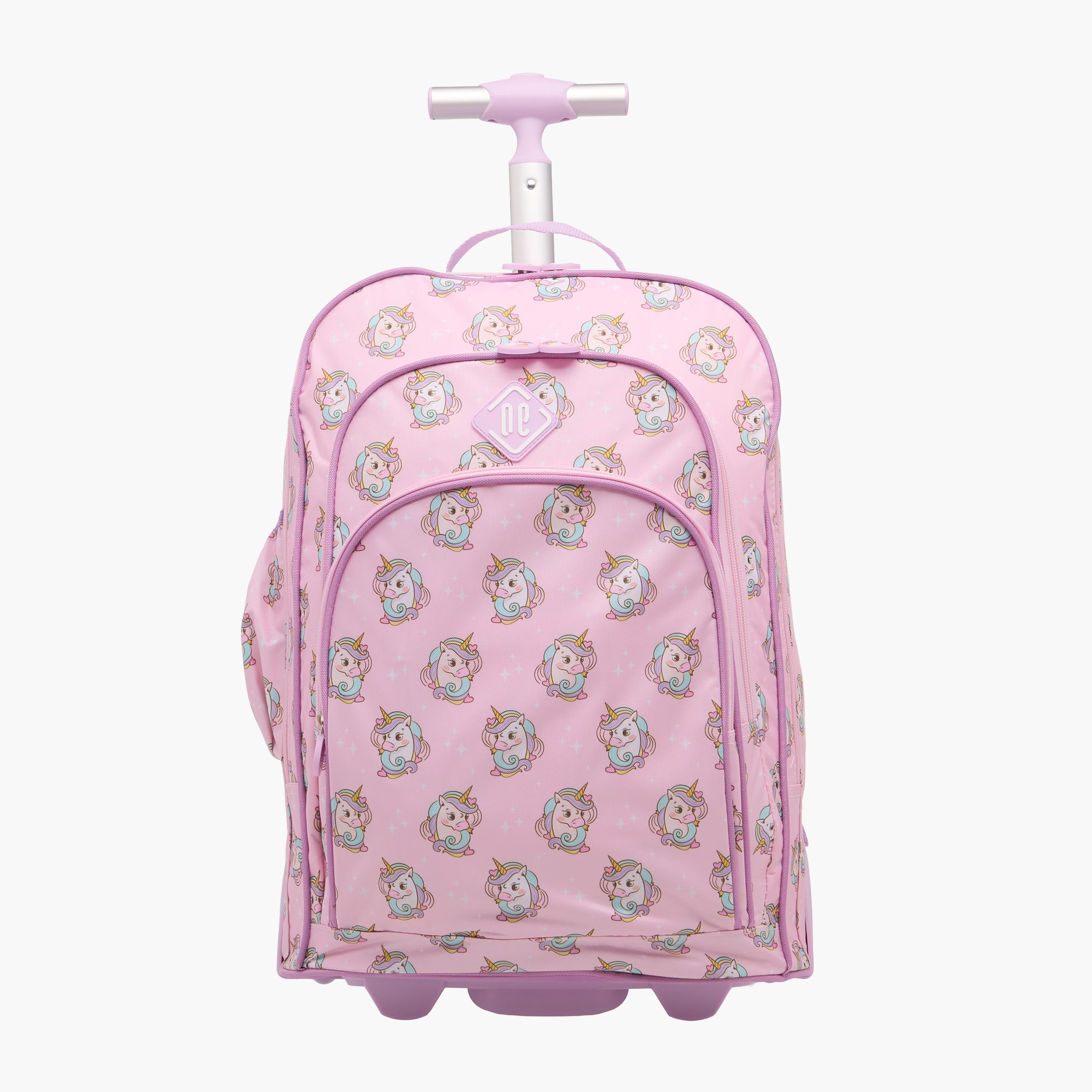 New Expressions Unicorn 3-Piece School Trolley Bag Set for Girls 8-13 Years with Lunch Bag and Pencil Pouch -promo_LS20_OMN-image-2
