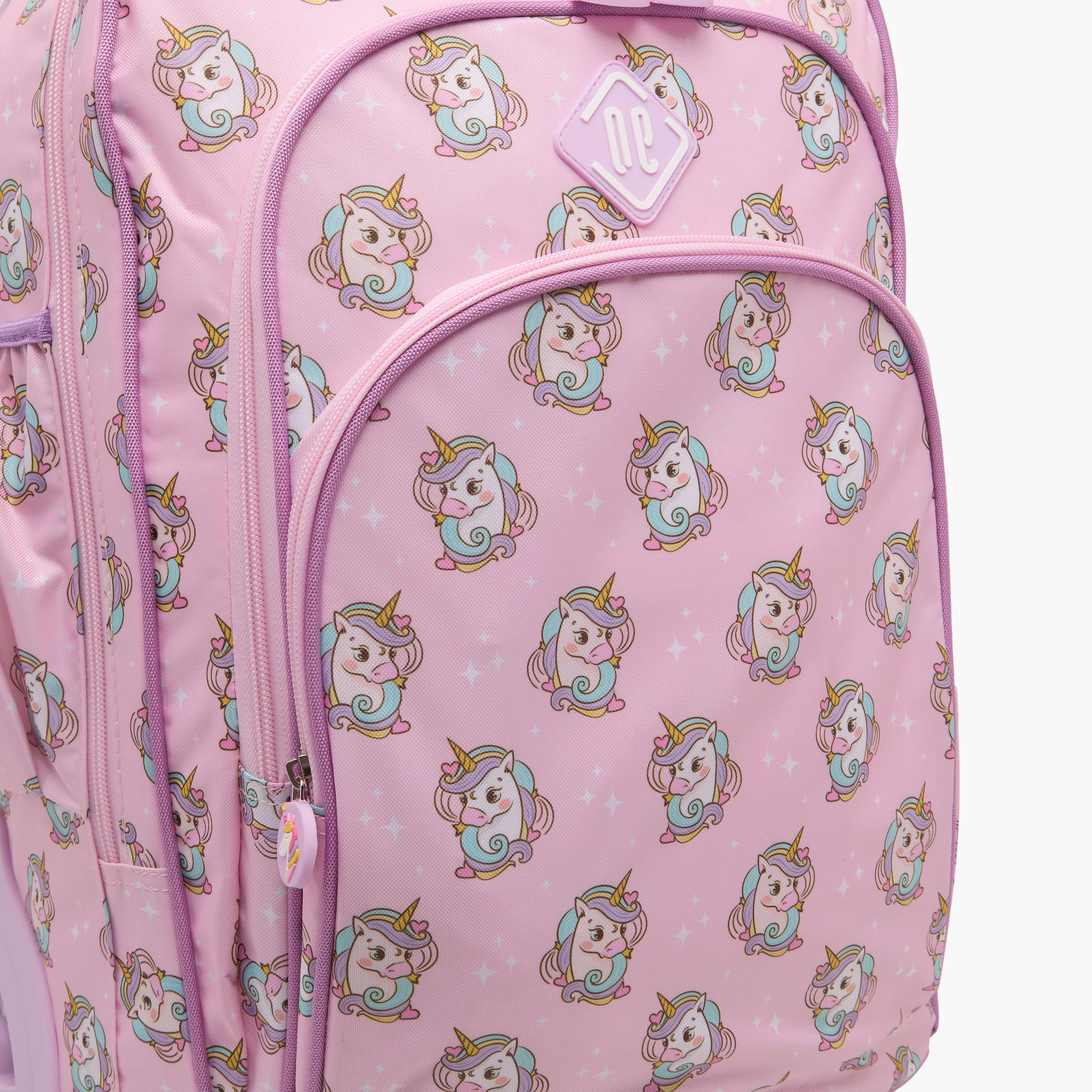 New Expressions Unicorn 3-Piece School Trolley Bag Set for Girls 8-13 Years with Lunch Bag and Pencil Pouch -promo_LS20_OMN-image-9